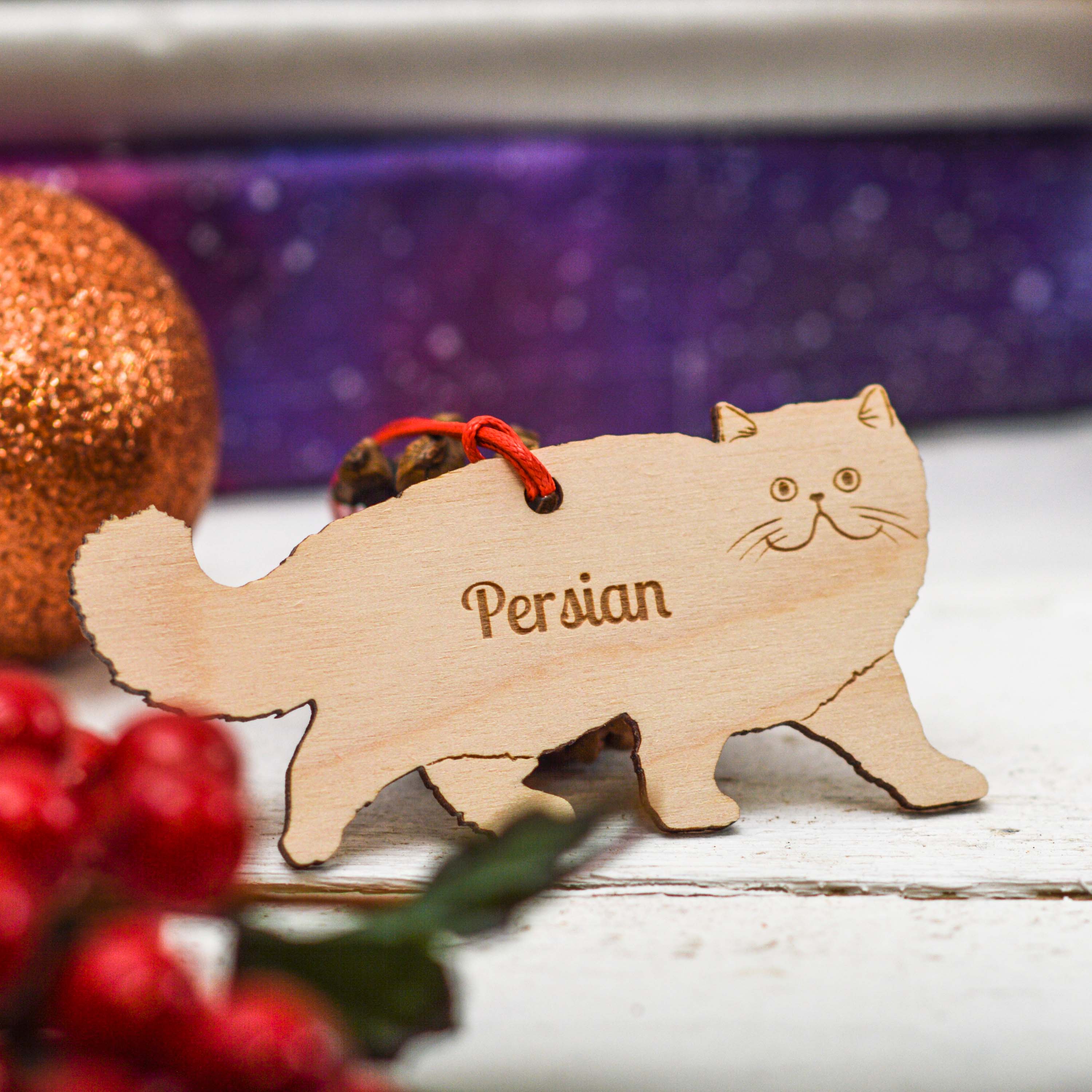 Personalised Persian Cat Decoration