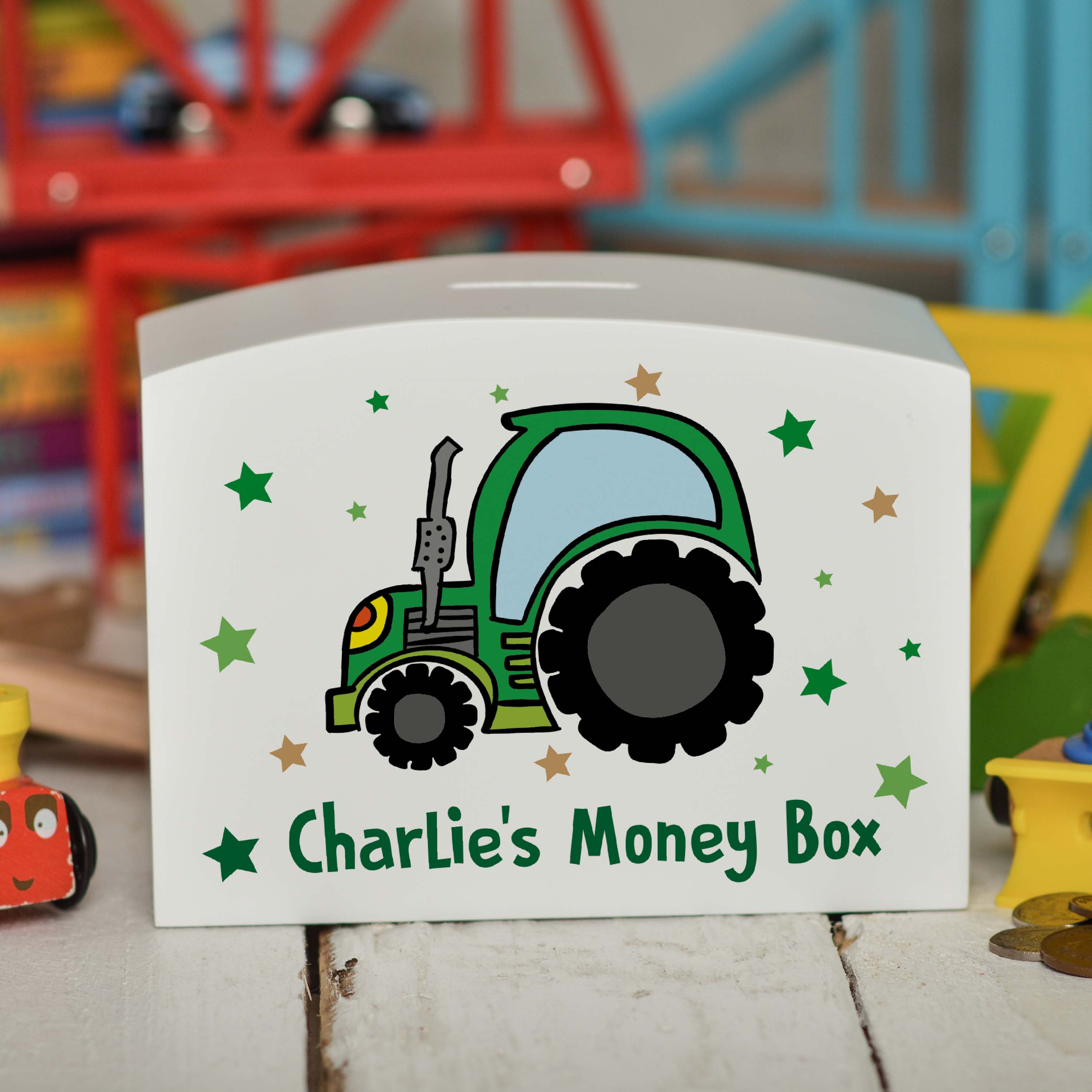 Personalised Tractor Money Box