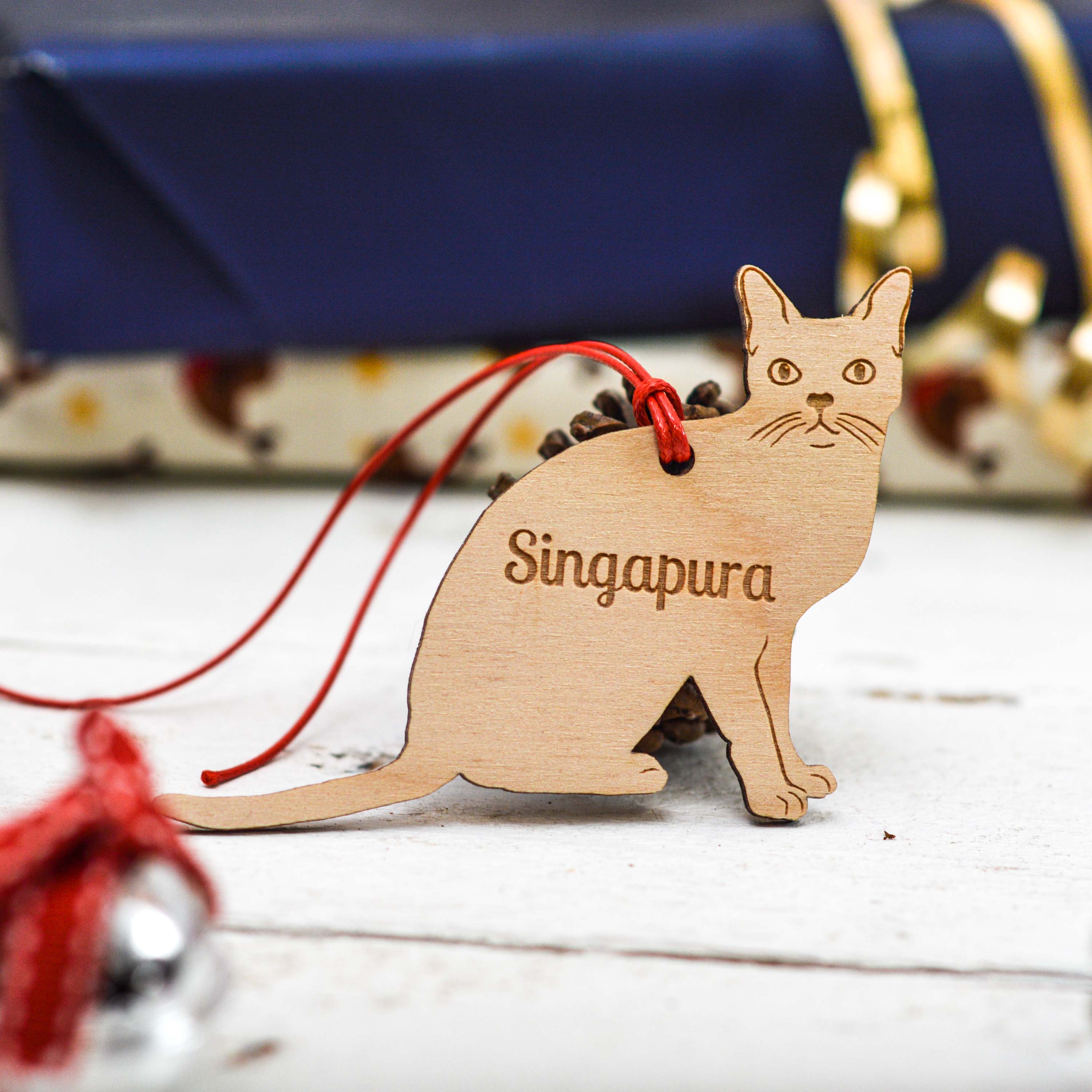 Personalised Singapura Cat Decoration