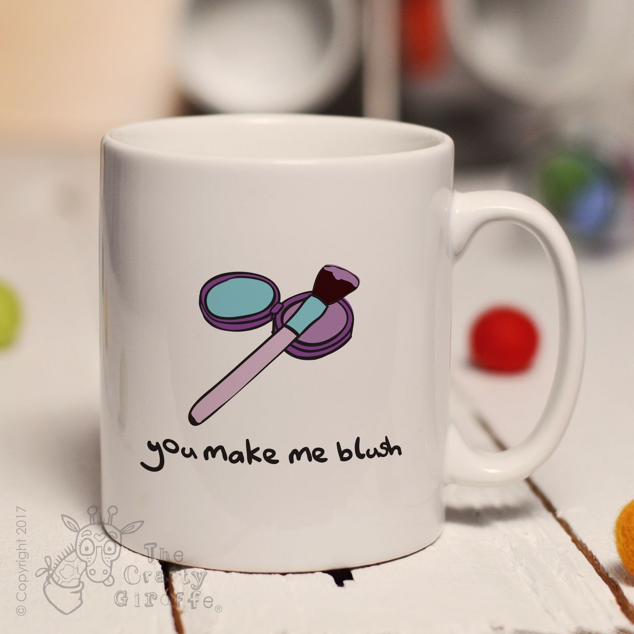 You make me blush mug