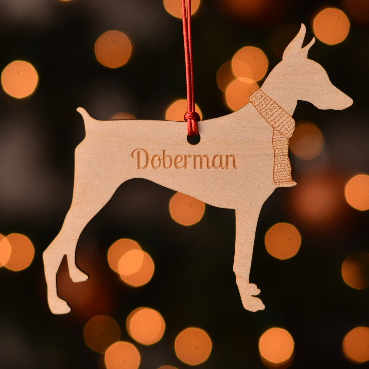 Personalised Doberman Dog Decoration – Short Tail