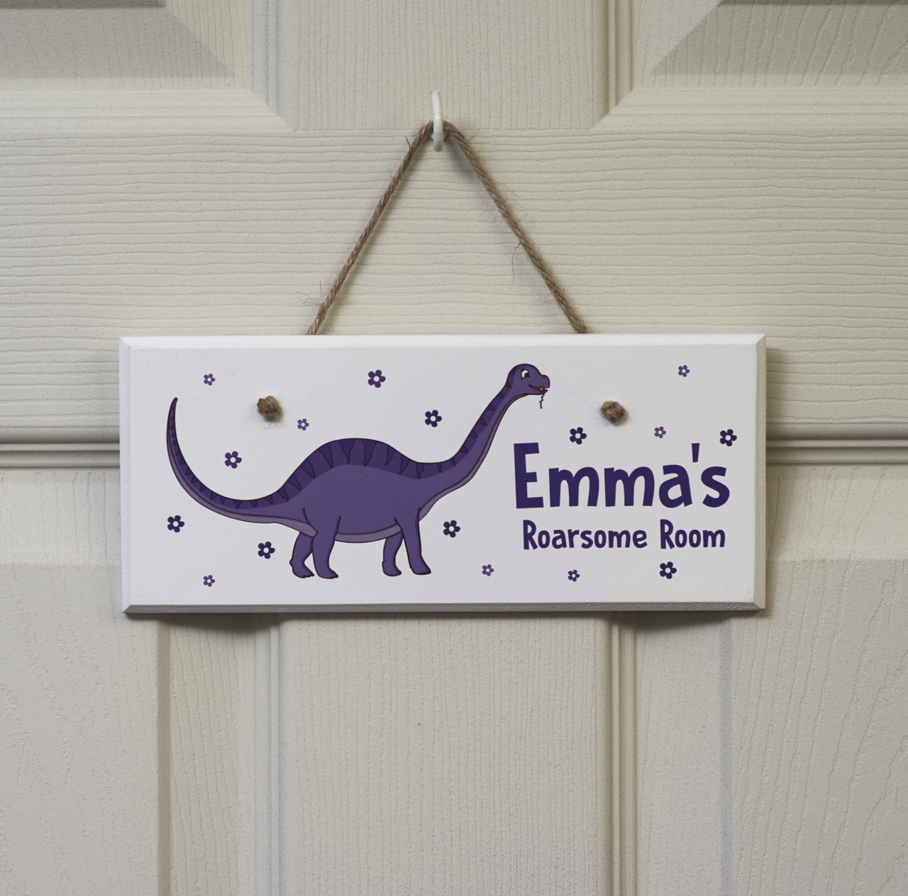 Personalised Purple Dinosaur Sign