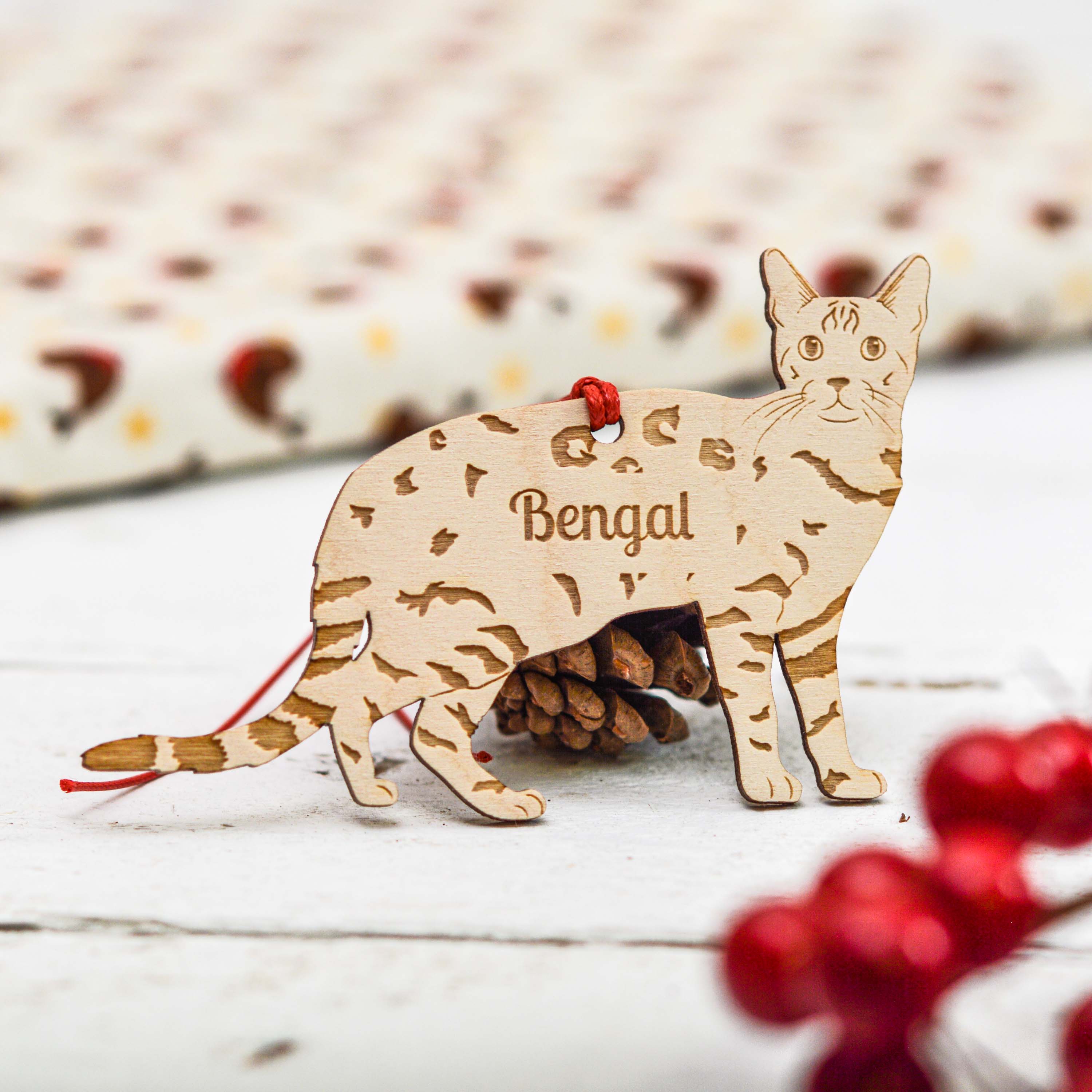 Personalised Bengal Cat Decoration