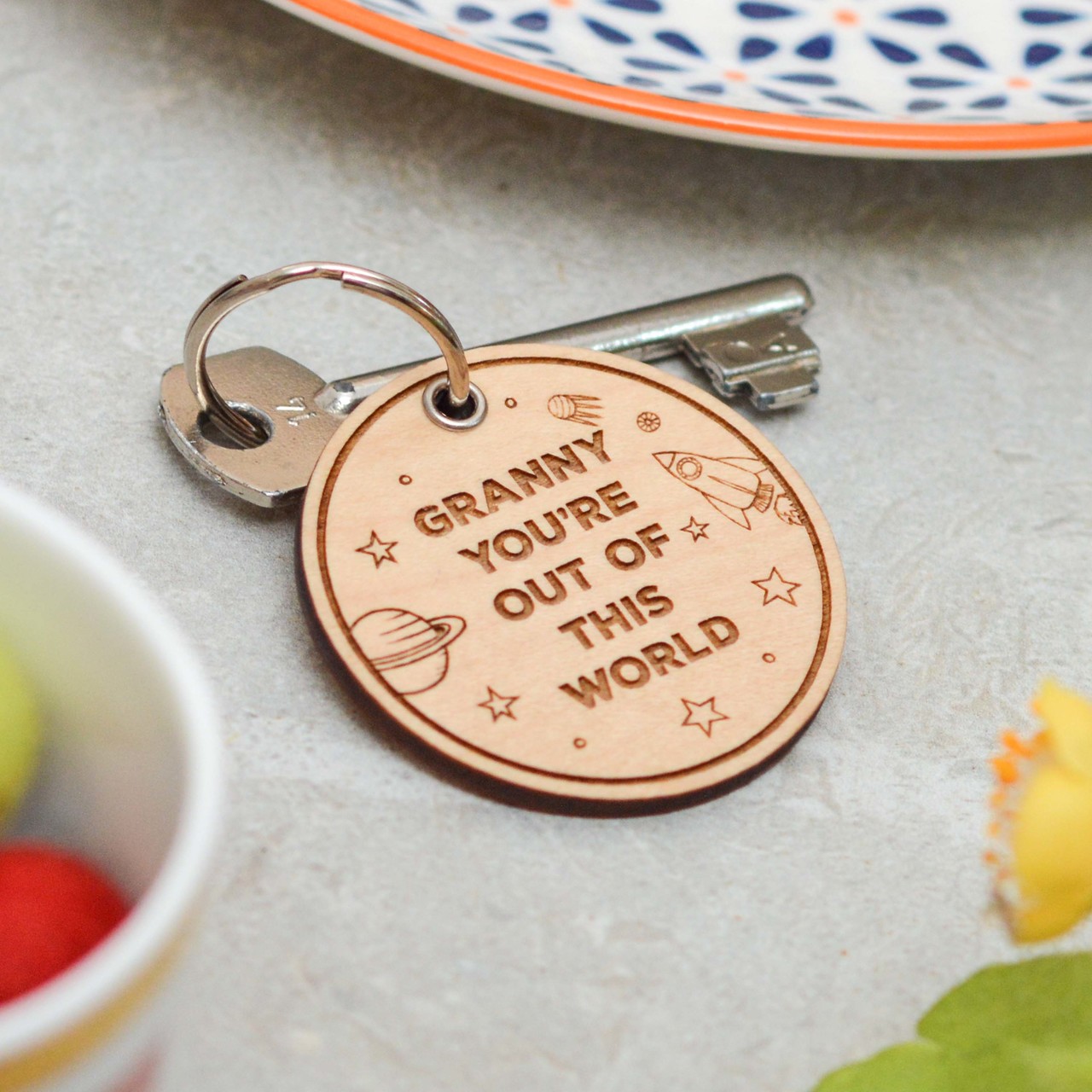 Personalised You’re out of this world Mothers Day Keyring