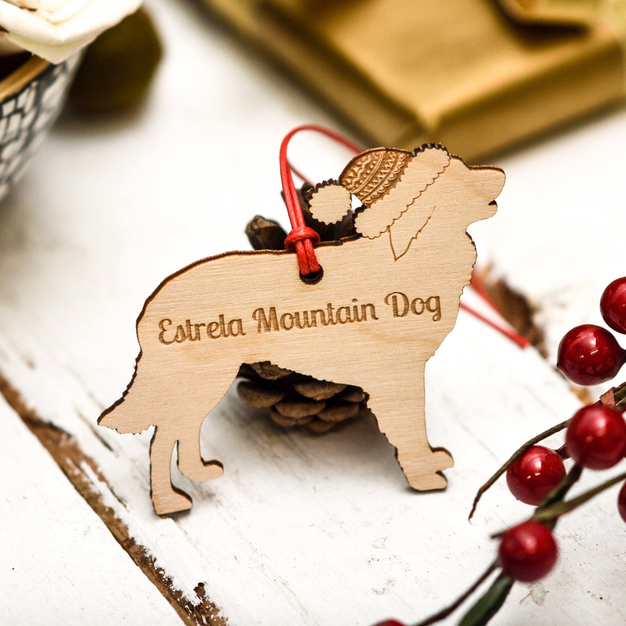 Personalised Estrela Mountain Dog Decoration