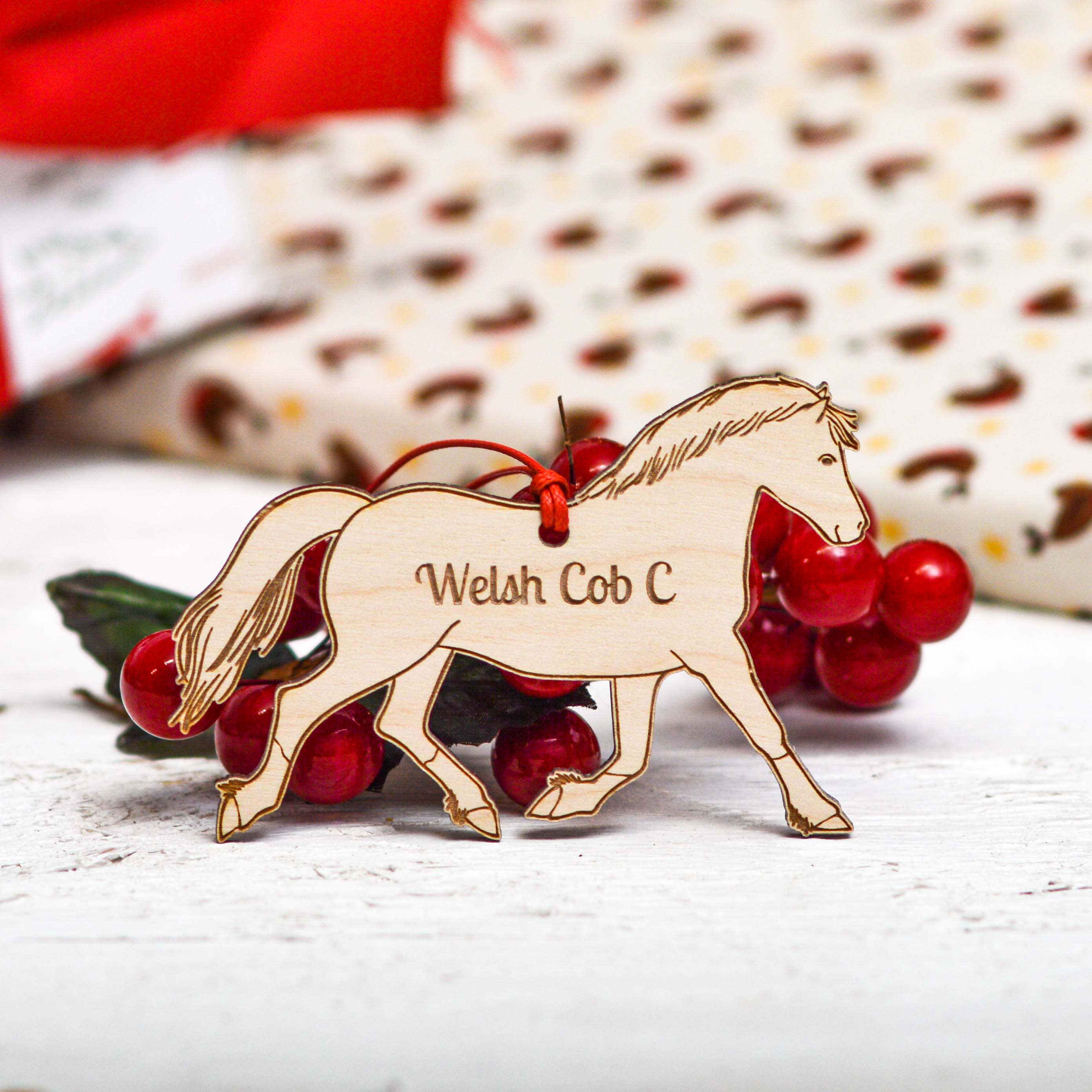 Personalised Welsh Cob Section C Horse Decoration