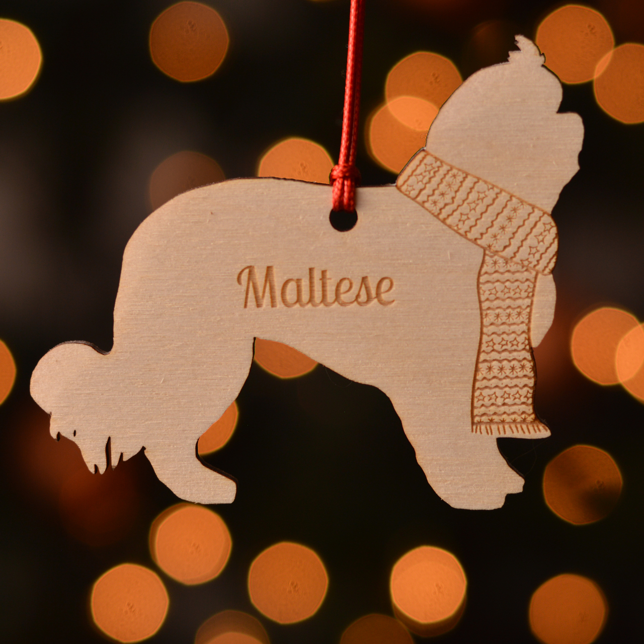 Personalised Maltese Dog Decoration