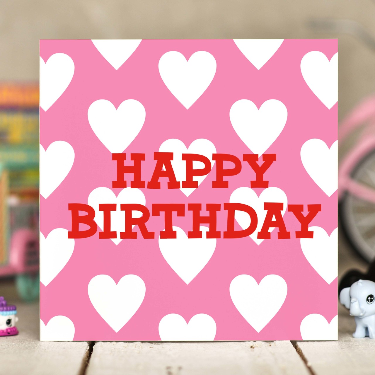 Hearts Birthday Card