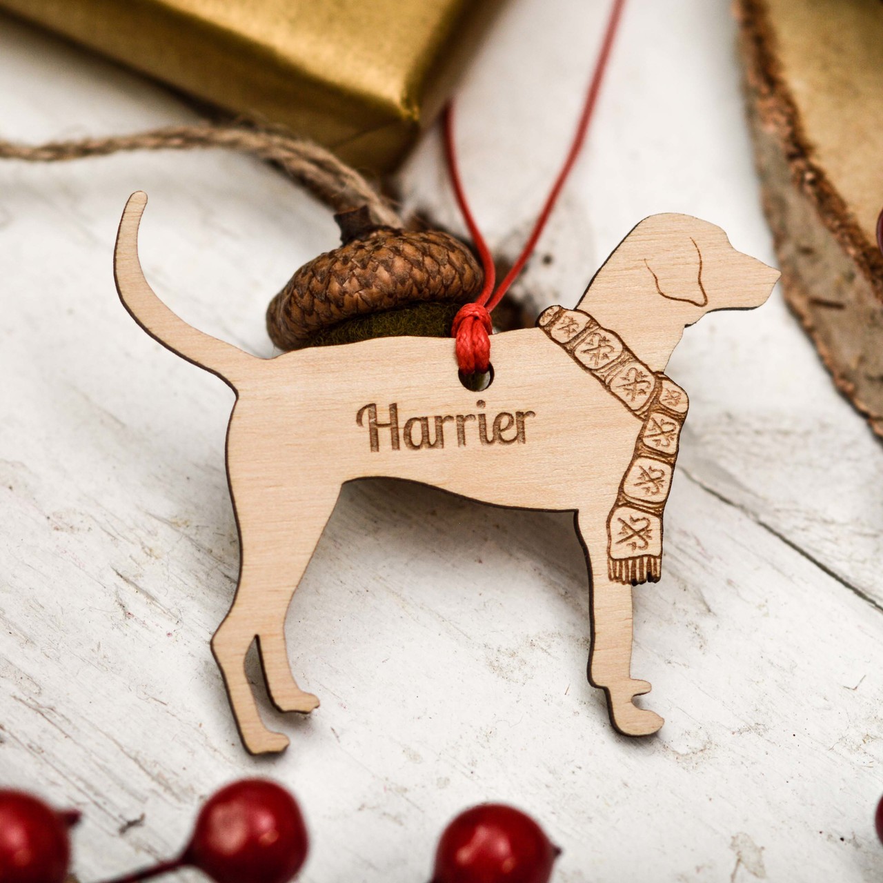 Personalised Harrier Decoration