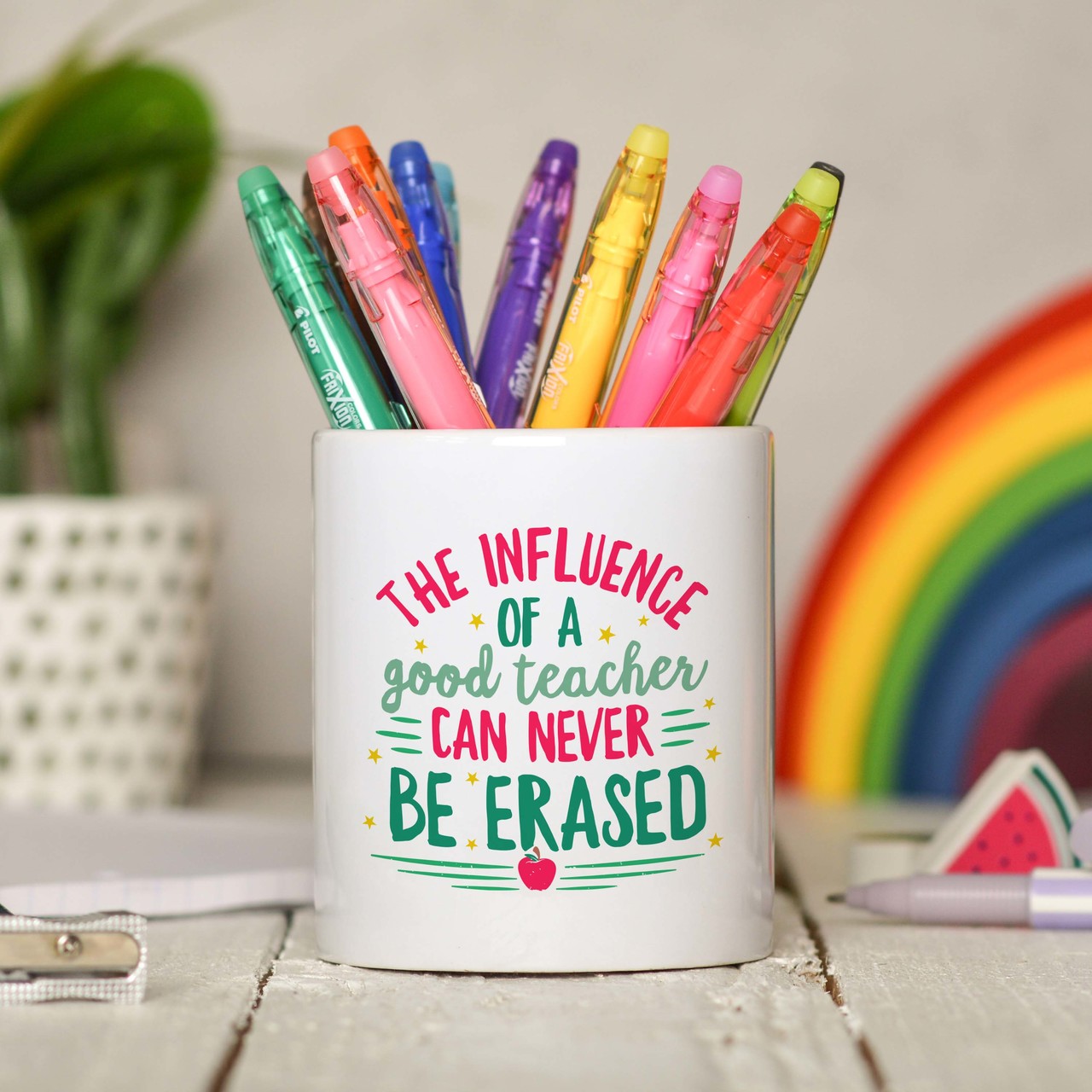 The influence of a good teacher can never be erased Pencil Pot
