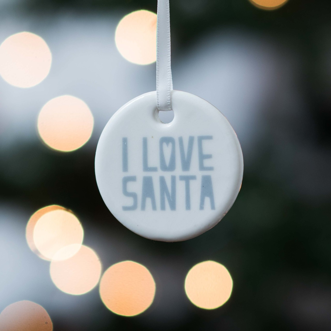 Ceramic ‘I Love Santa’ Hanging Decoration
