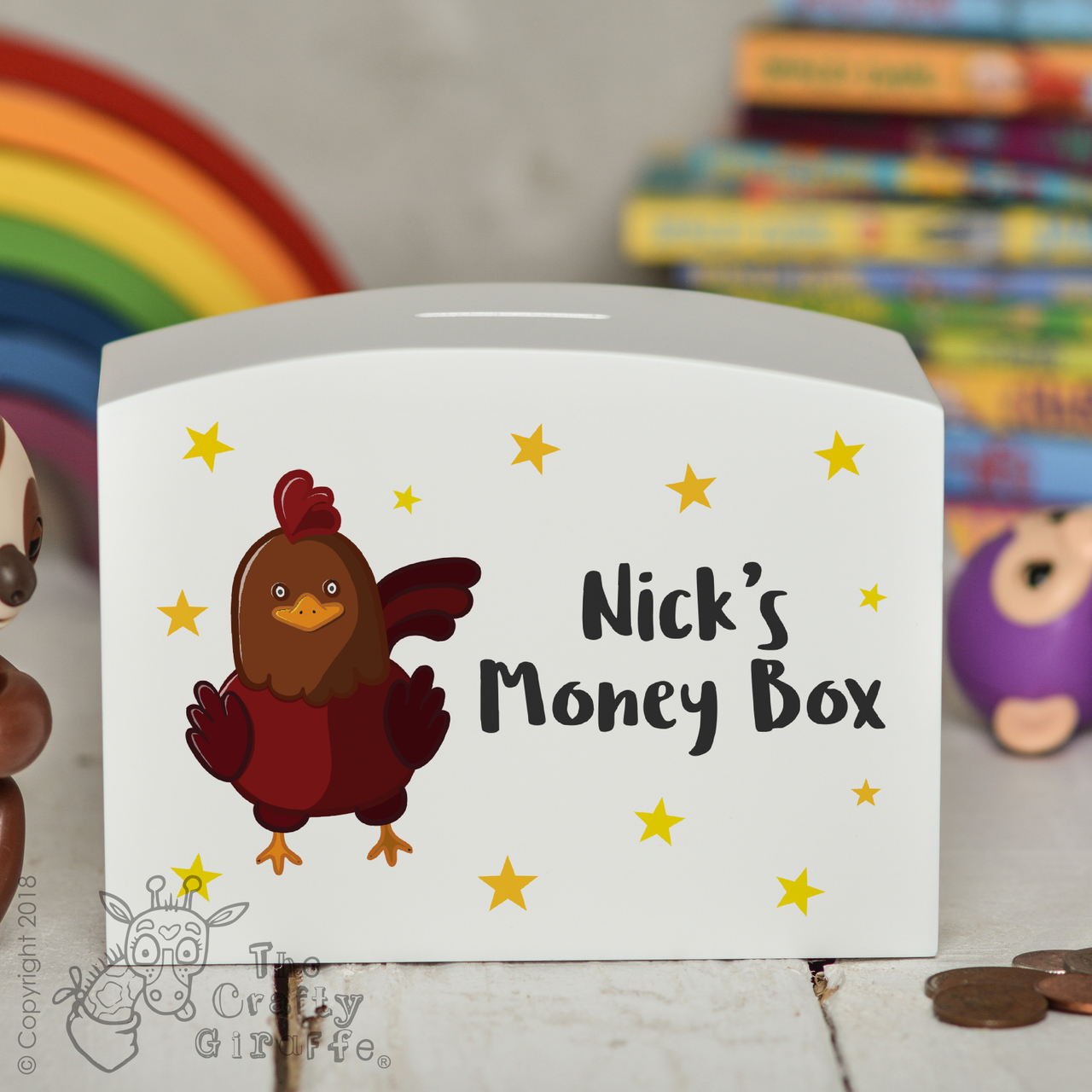 Personalised Chicken Money Box