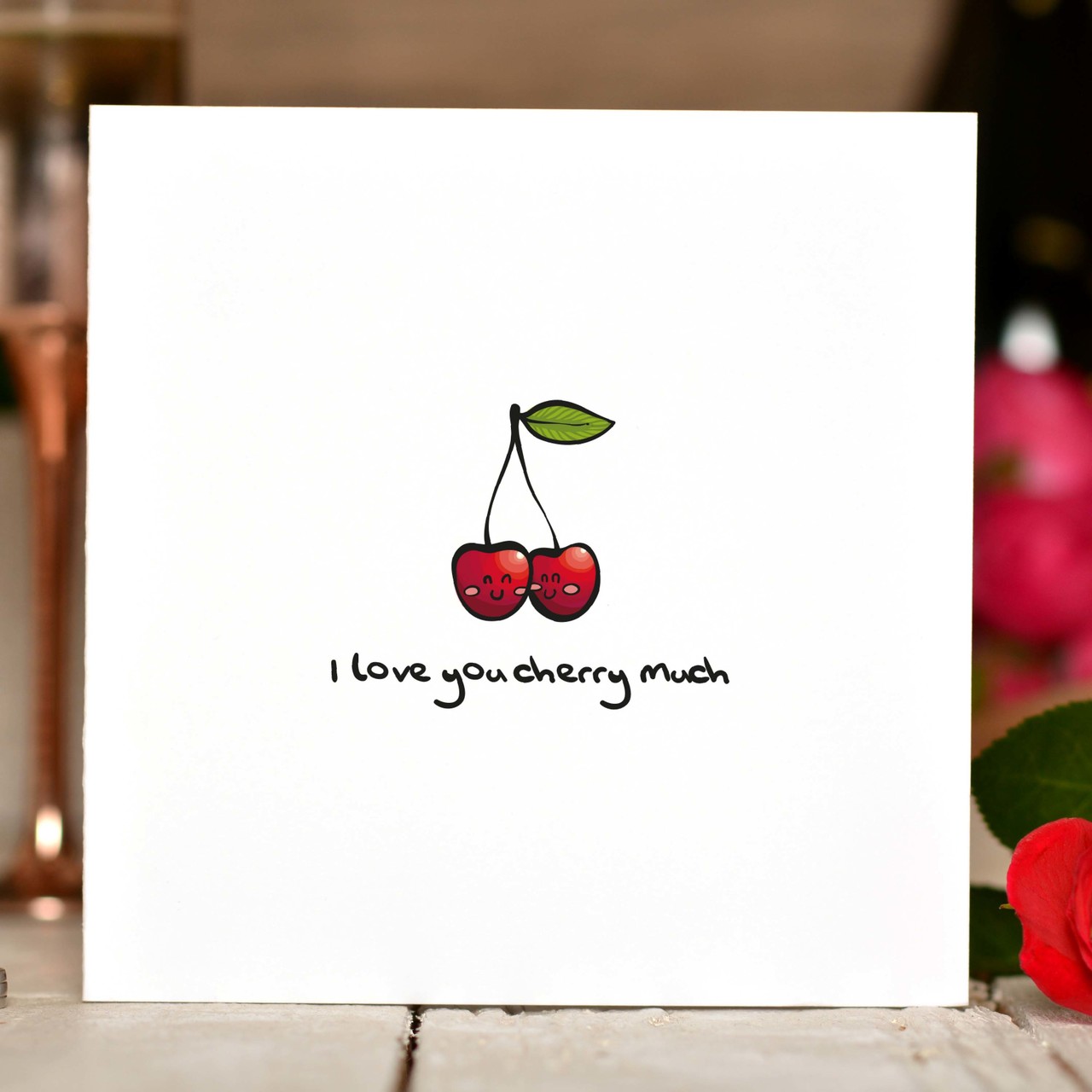 I love you cherry much Card