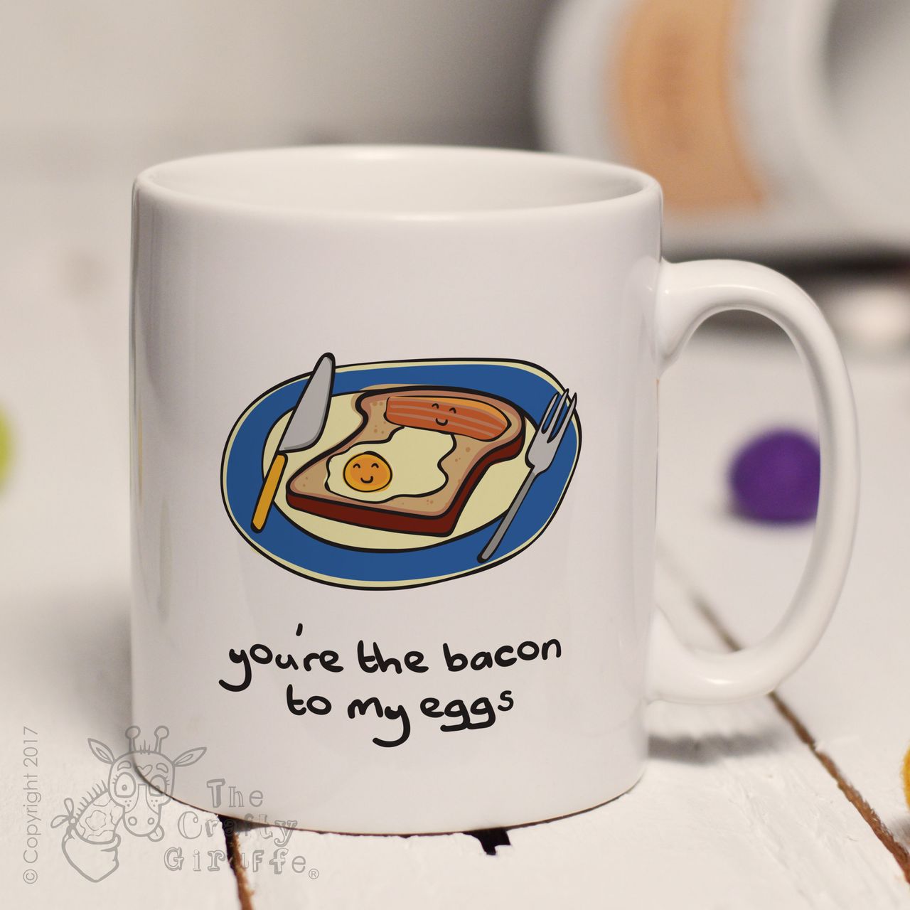 You’re the bacon to my eggs mug