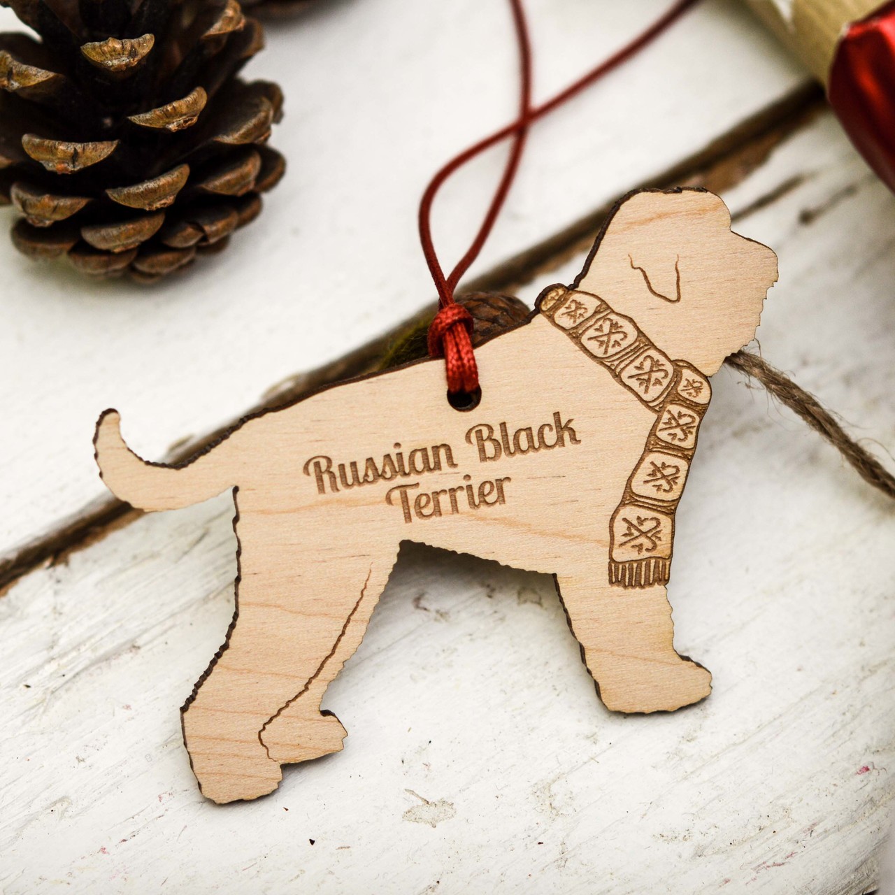 Personalised Russian Black Terrier Decoration