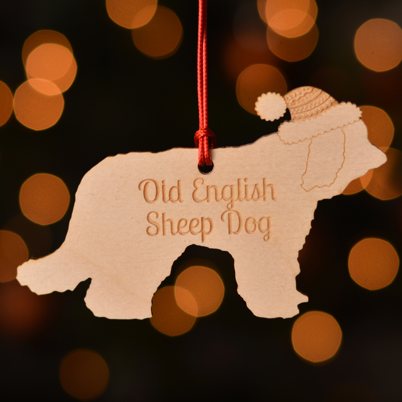 Personalised Old English Sheep Dog Decoration