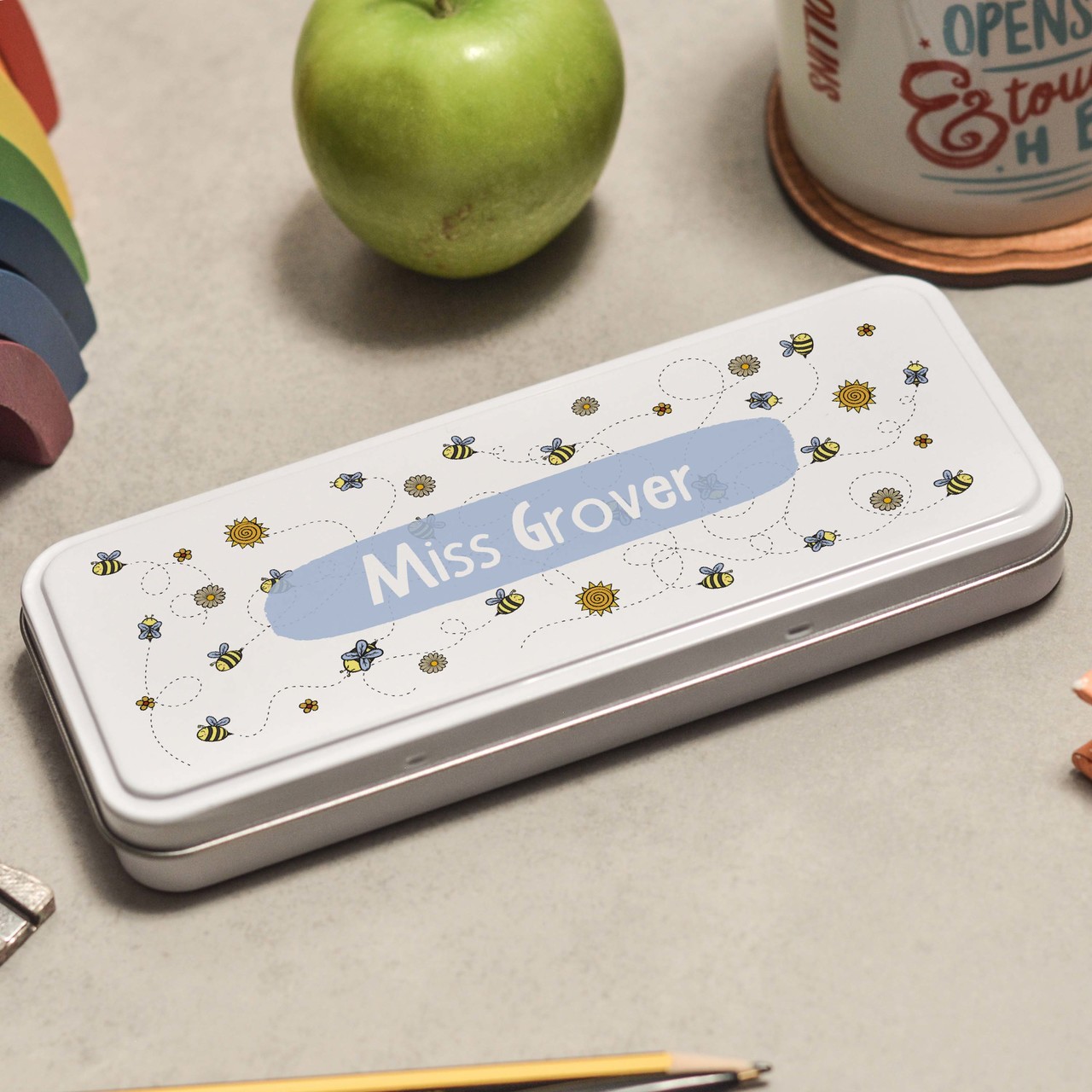 Personalised Bees Pencil Tin