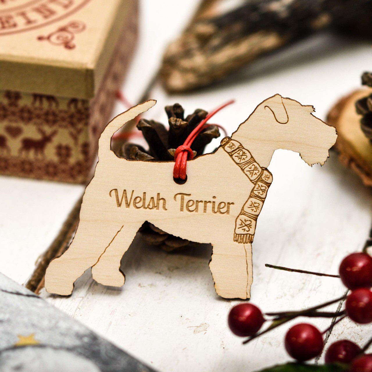 Personalised Welsh Terrier Dog Decoration