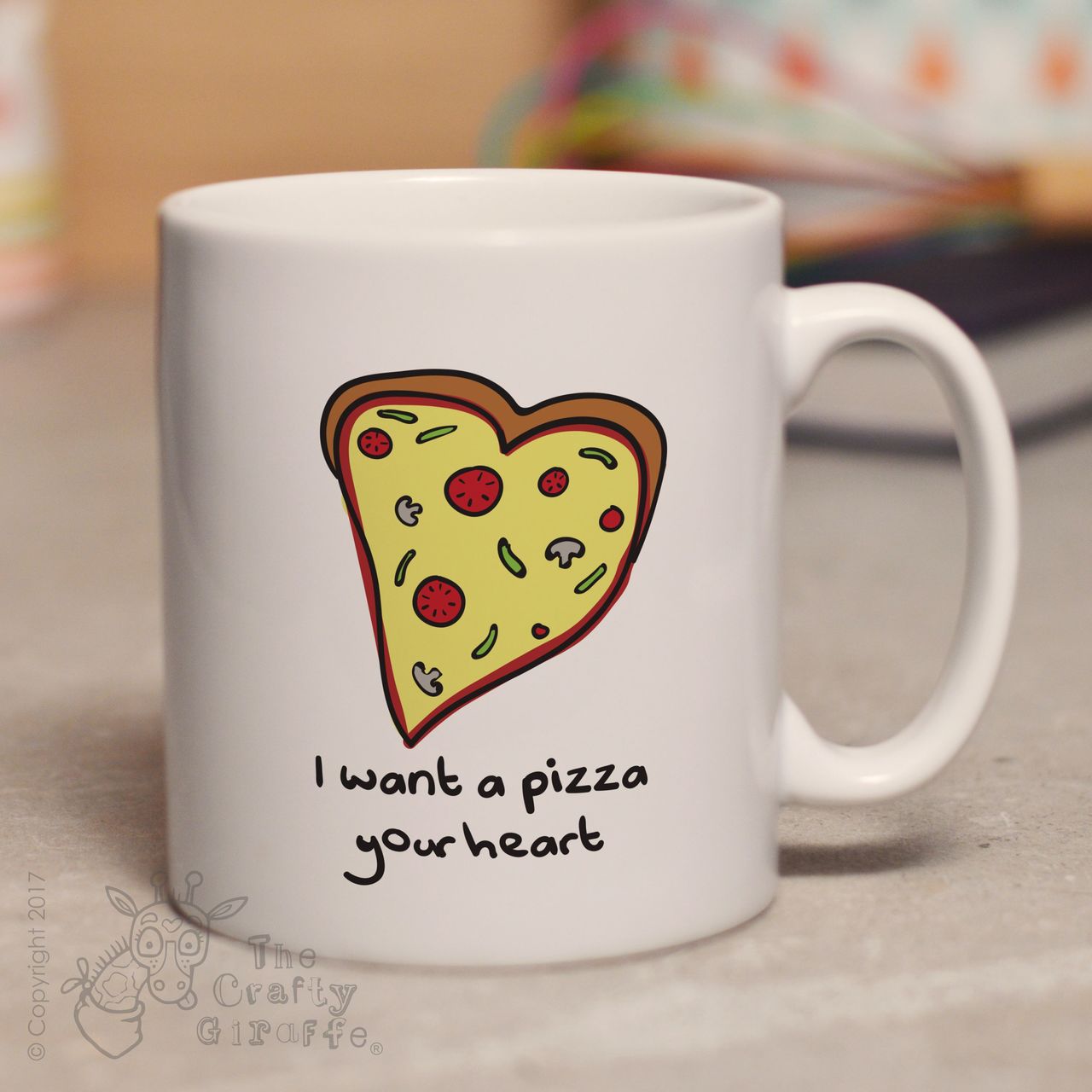 I want a pizza your heart mug