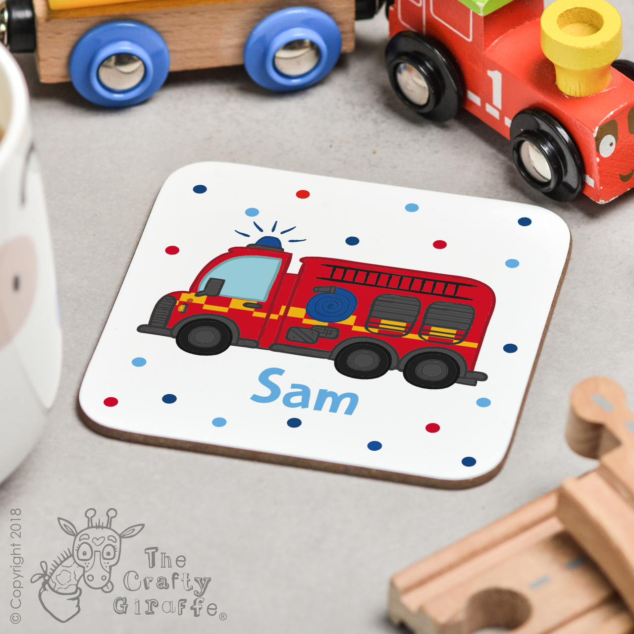 Personalised Fire Engine Coaster