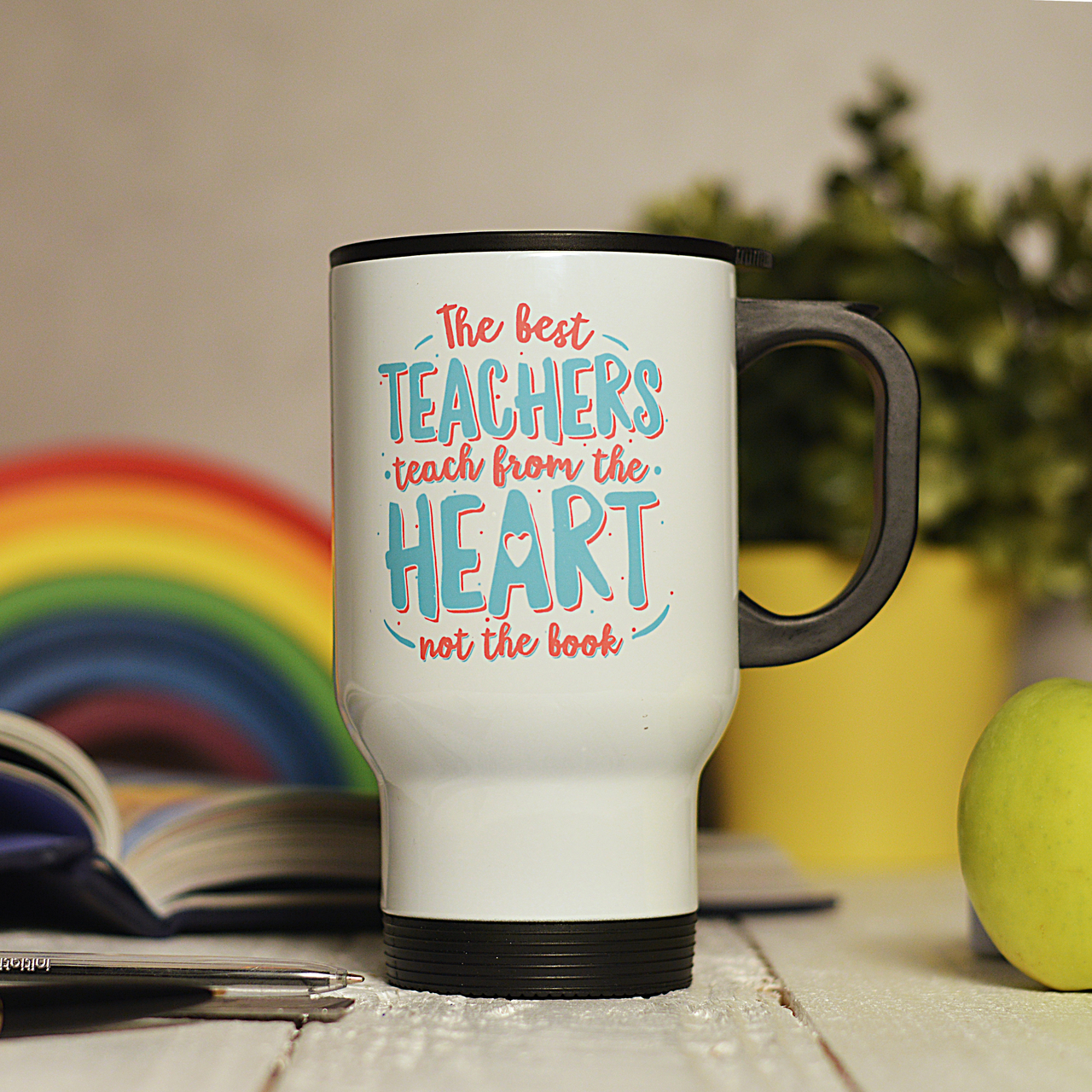 Personalised The best teachers teach from the heart Travel Mug