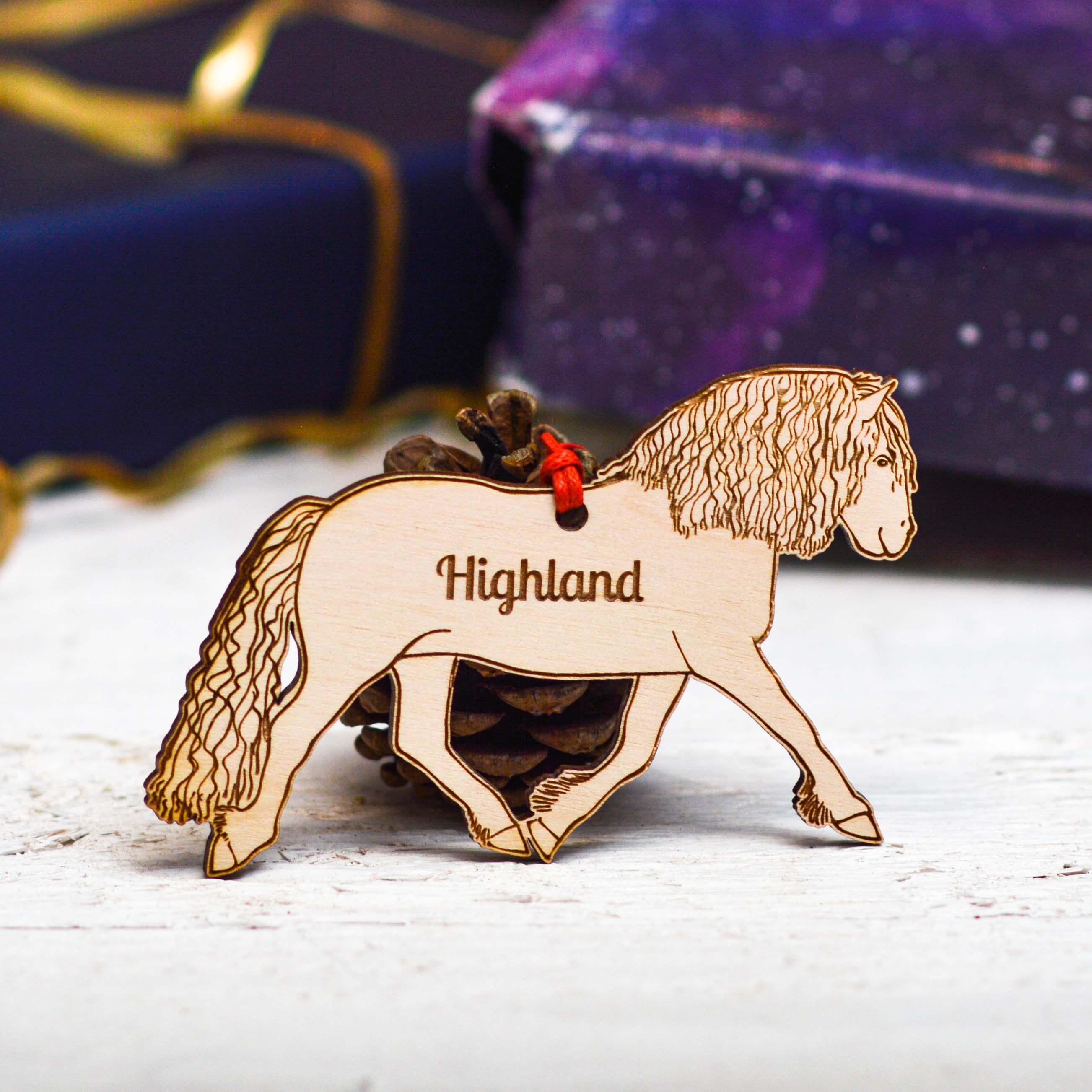 Personalised Highland Pony Horse Decoration
