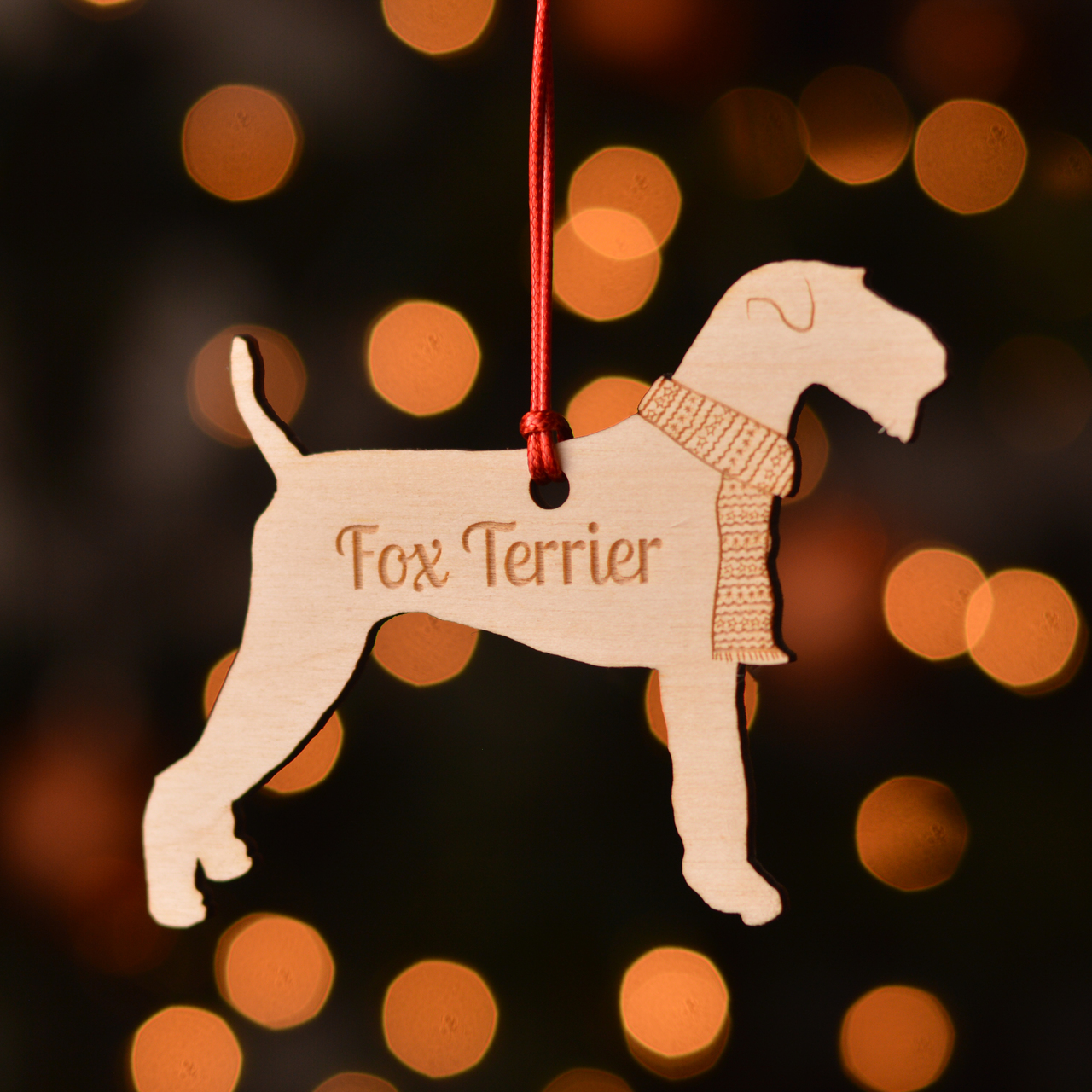 Personalised Fox Terrier Dog Decoration