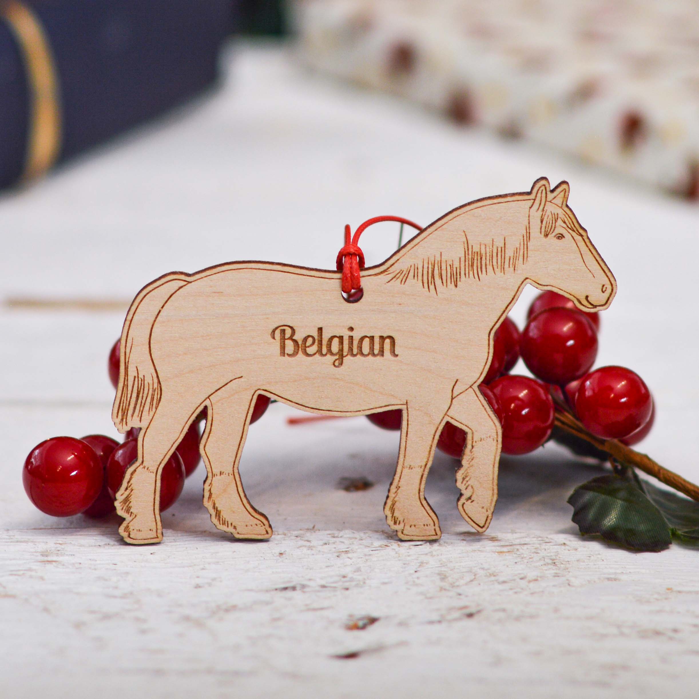 Personalised Belgian Horse Decoration