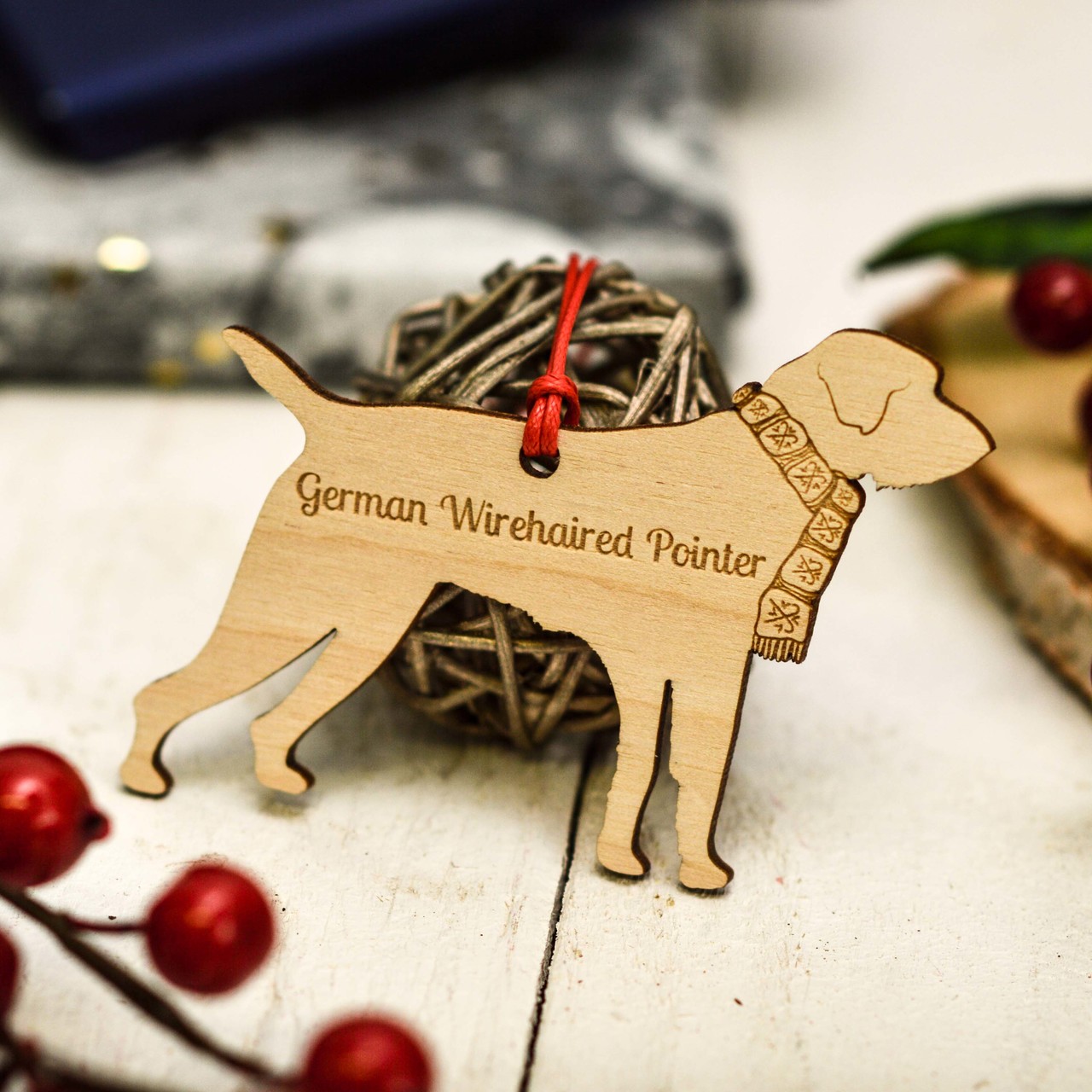 Personalised German Wirehaired Pointer Decoration