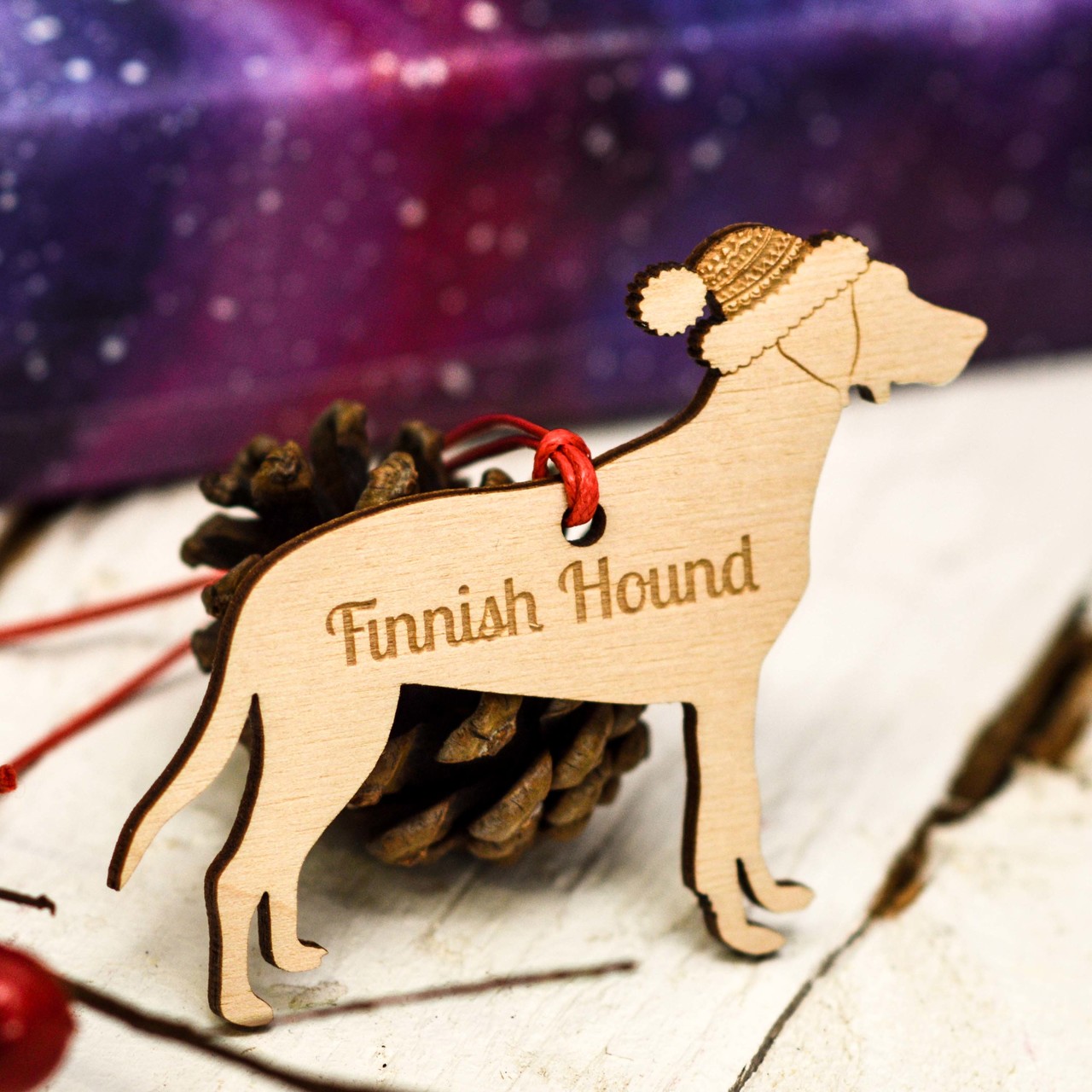 Personalised Finnish Hound Decoration