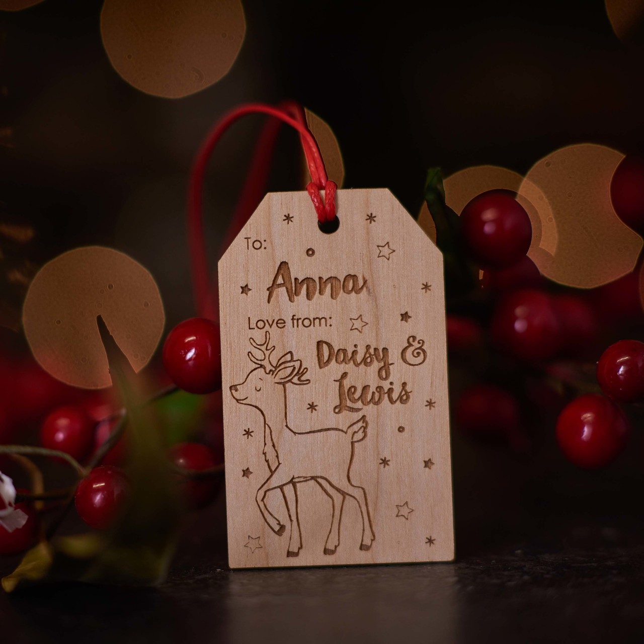 Personalised Christmas Reindeer Gift Tags