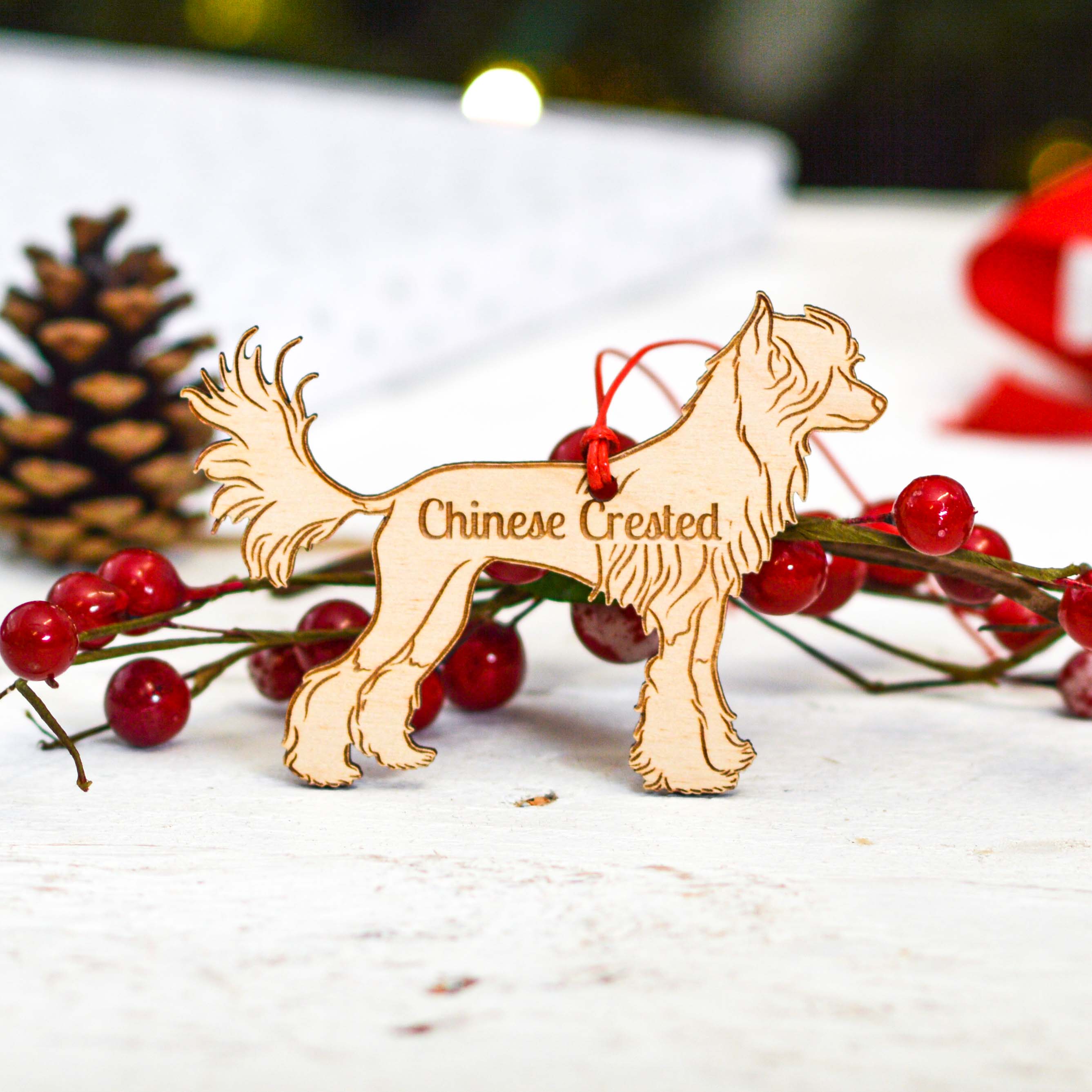 Personalised Chinese Crested Dog Decoration