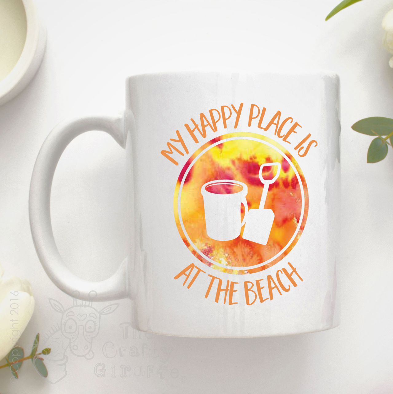 My happy place is “at the beach” Mug