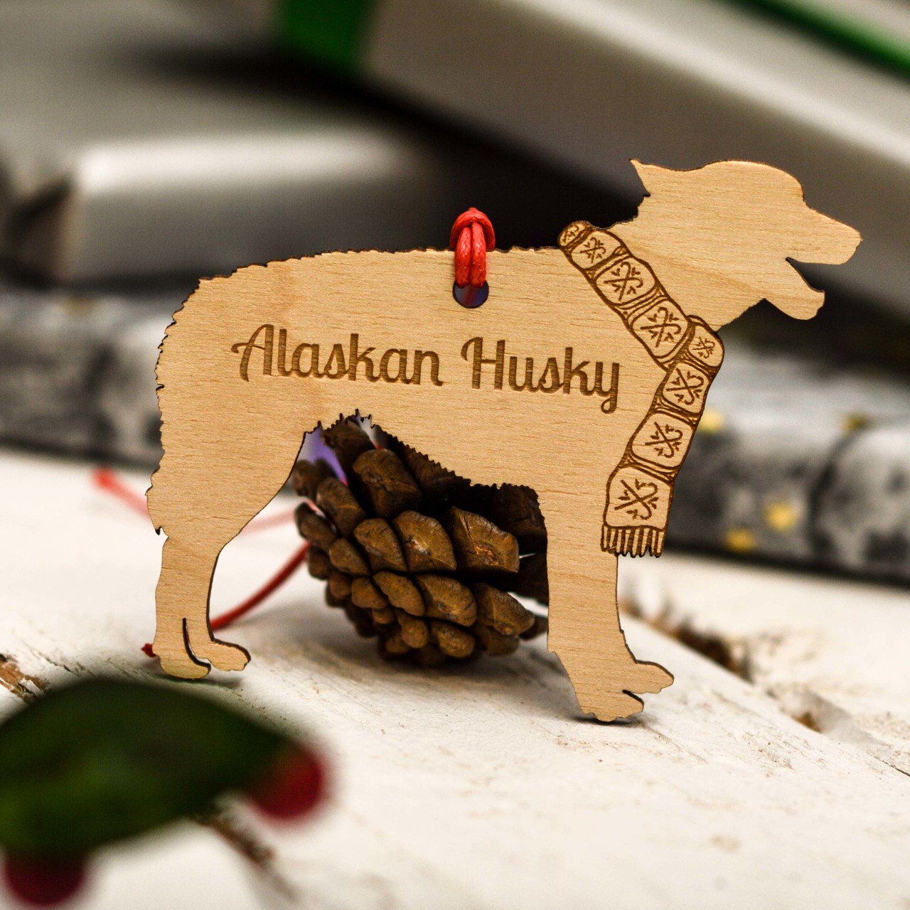 Personalised Alaskan Husky Decoration