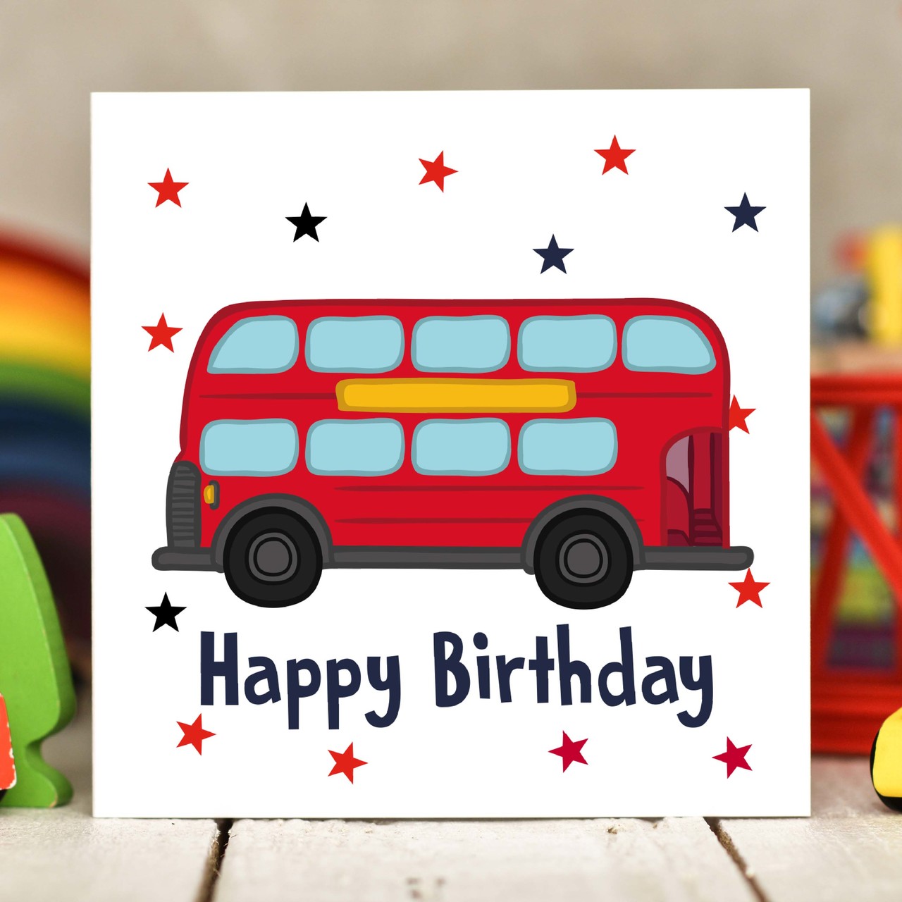 Bus Birthday Card