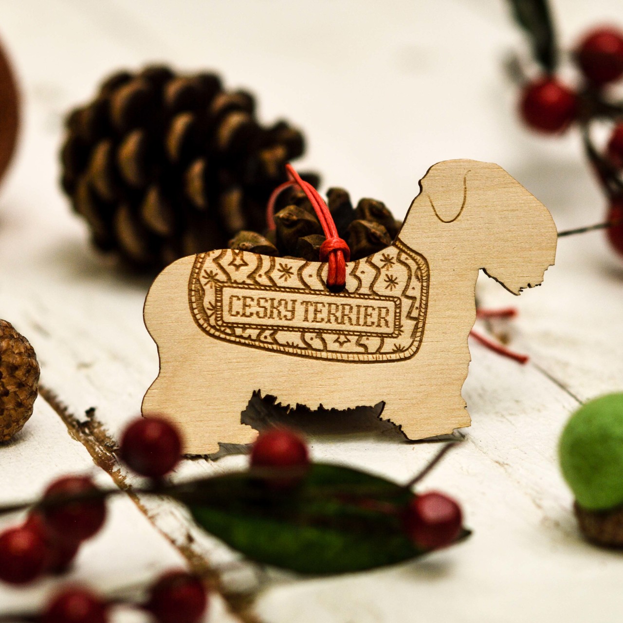 Personalised Cesky Terrier Decoration