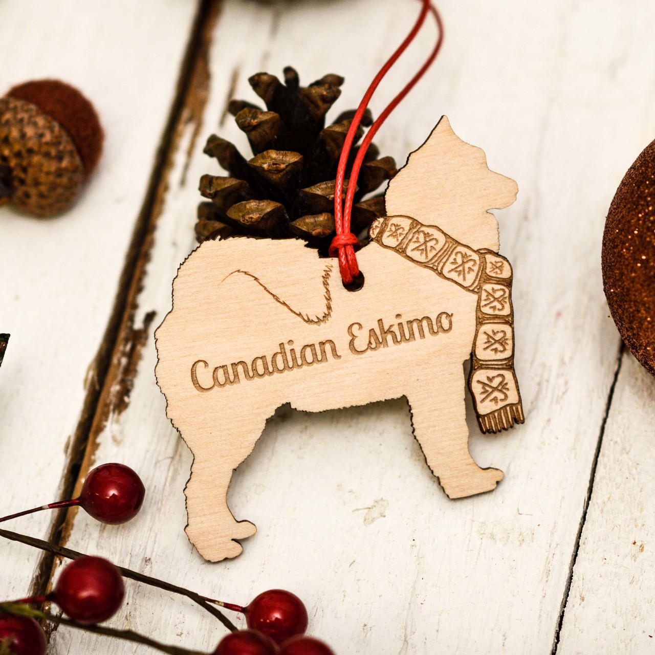 Personalised Canadian Eskimo Dog Decoration