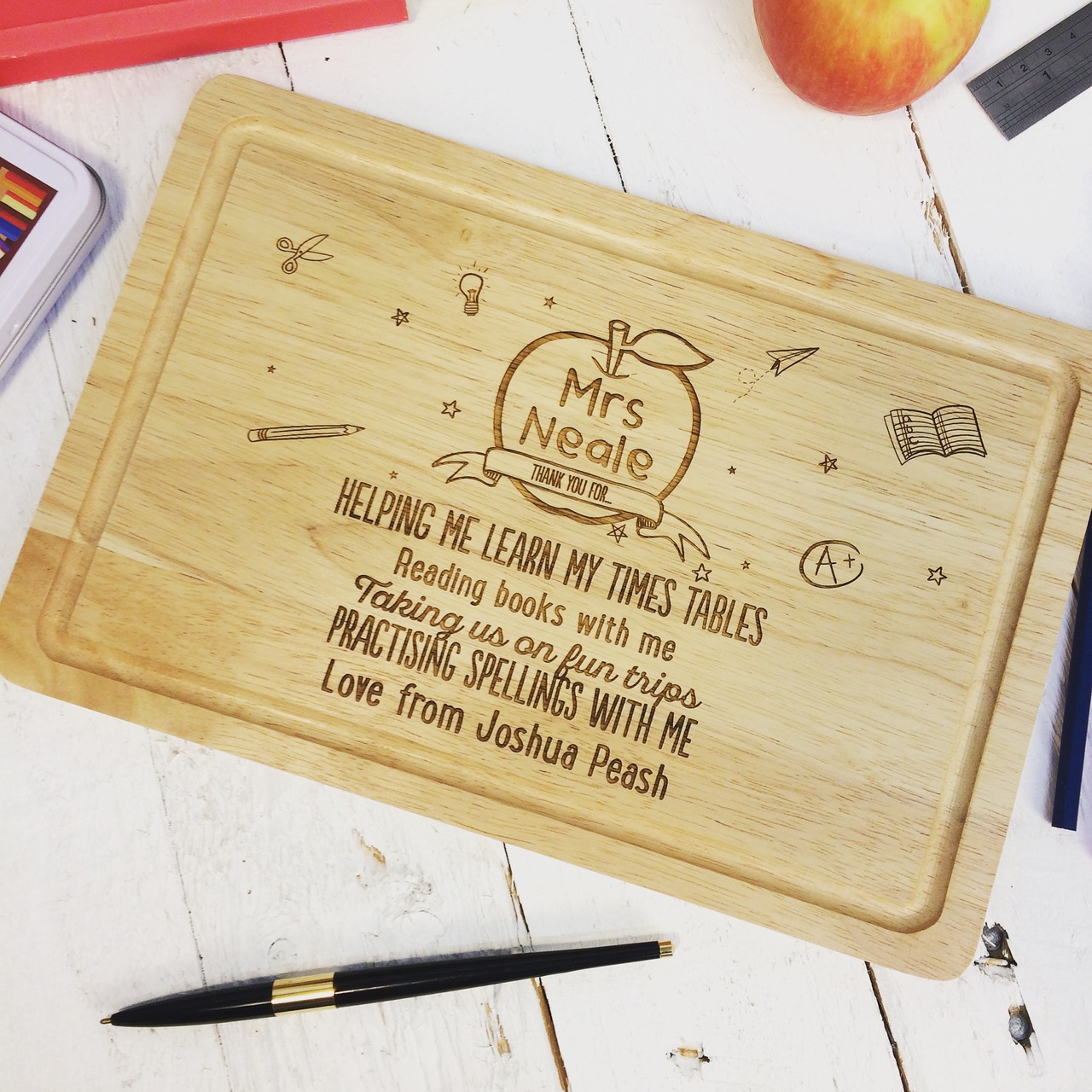 Personalised “Thank you for” Wooden Board