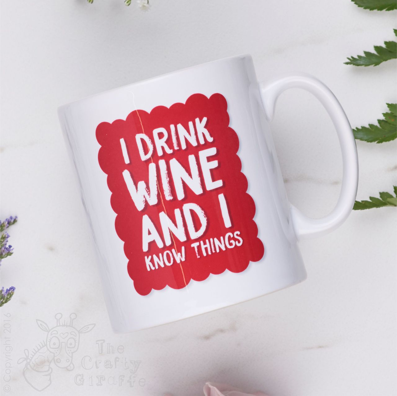 I drink wine and I know things mug