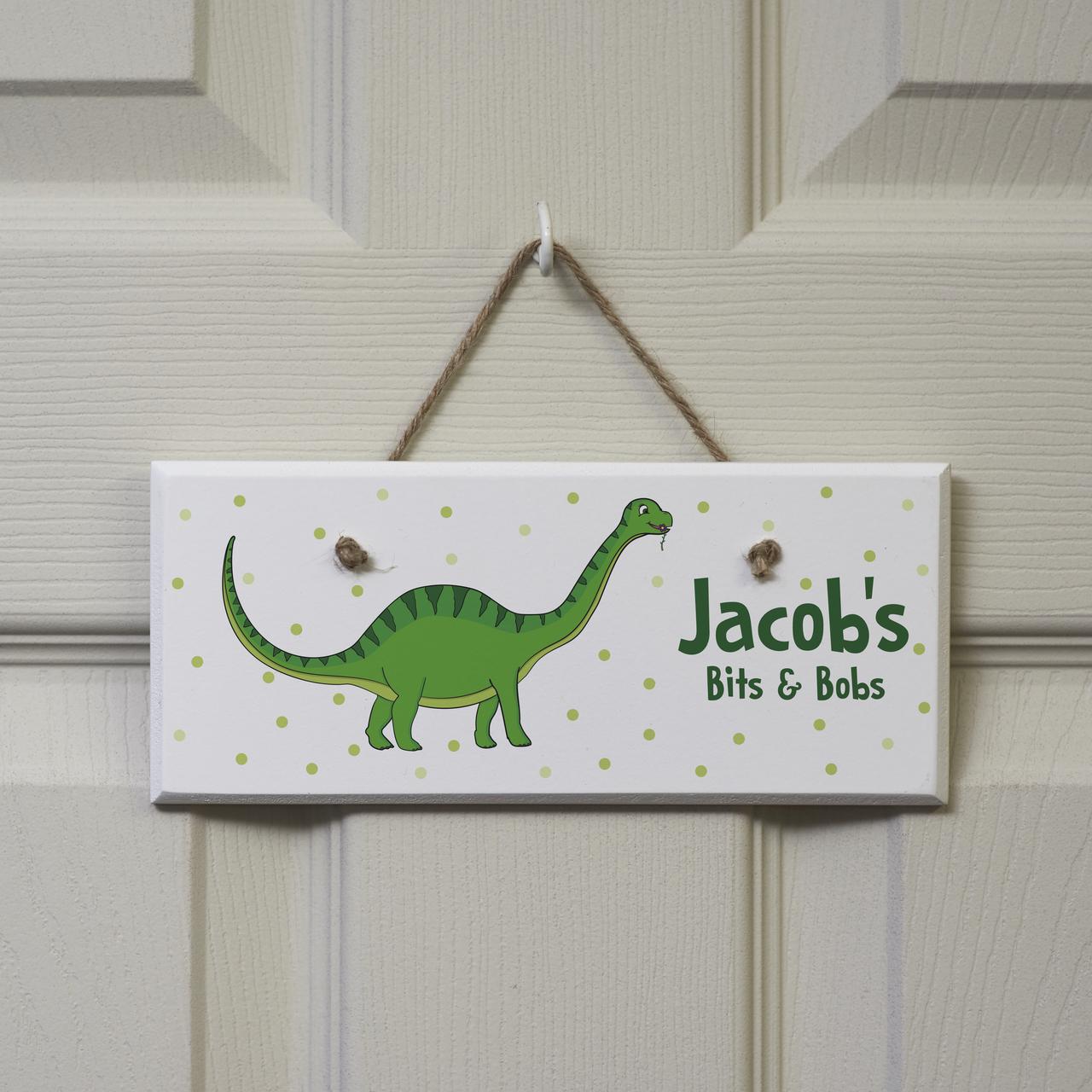 Personalised Green Dinosaur Sign