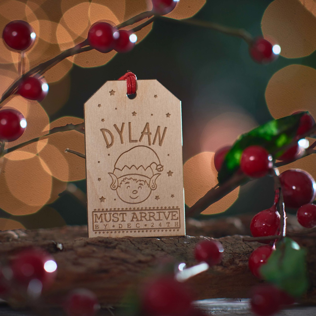 Personalised Large Present Gift Tag – Elf