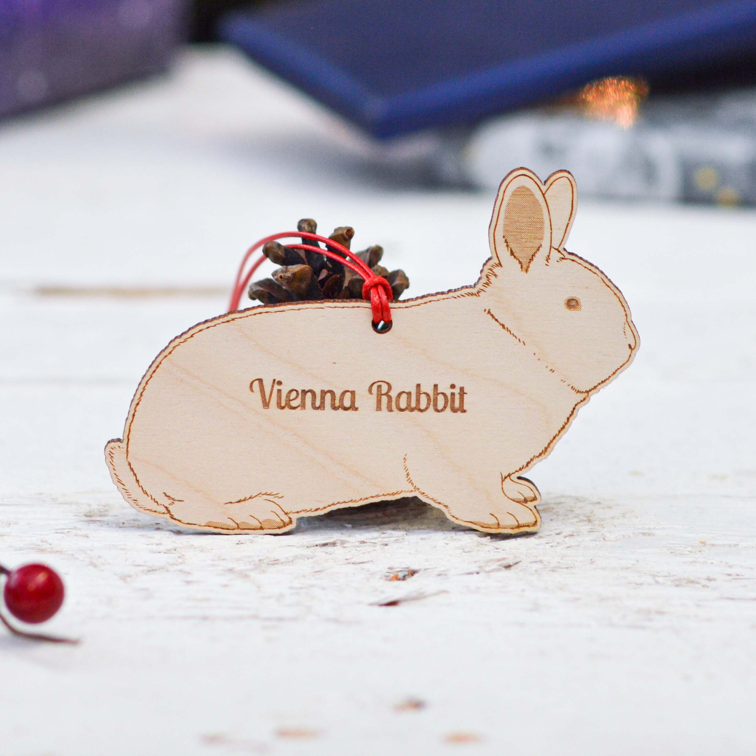 Personalised Vienna Rabbit Decoration