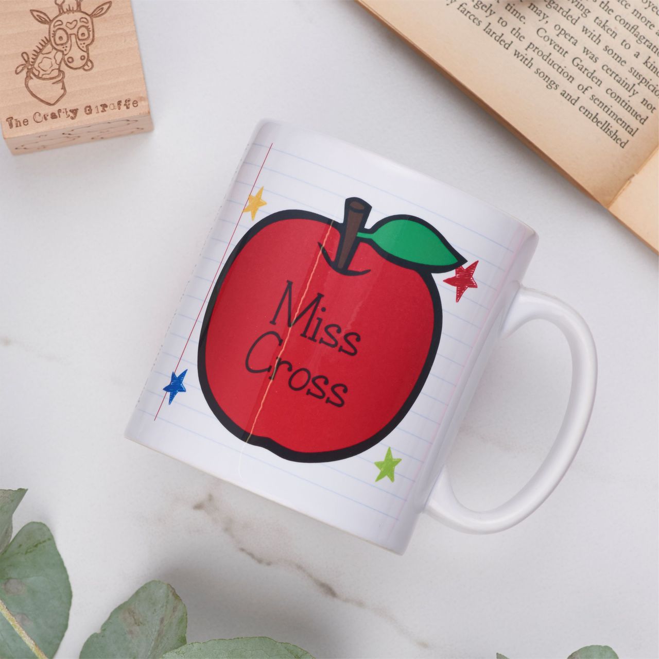 Personalised Teacher Mug – Apple