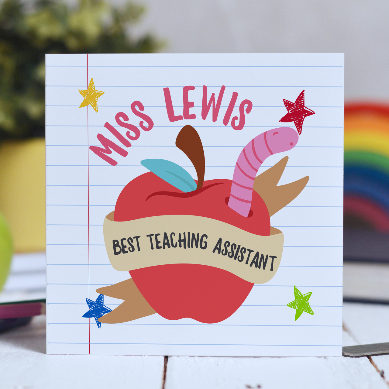 Personalised Best Teaching Assistant Card