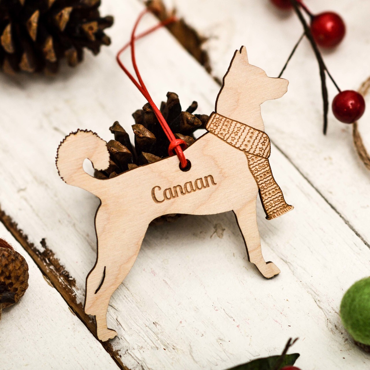Personalised Canaan Dog Decoration