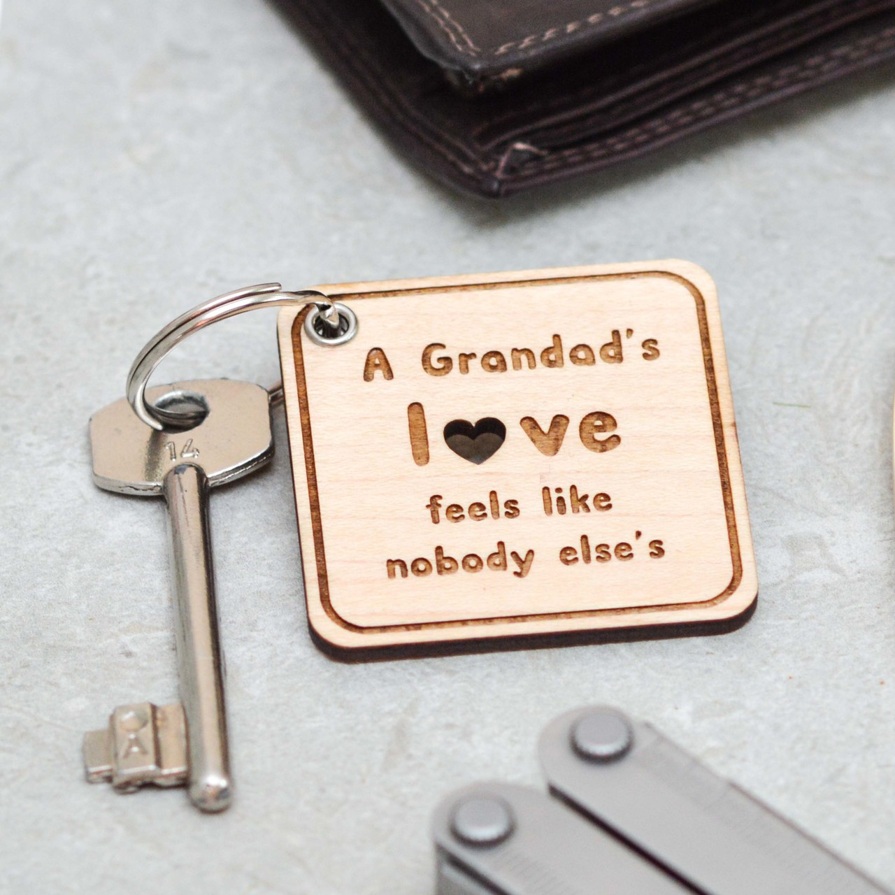 Personalised Grandad’s Love Keyring