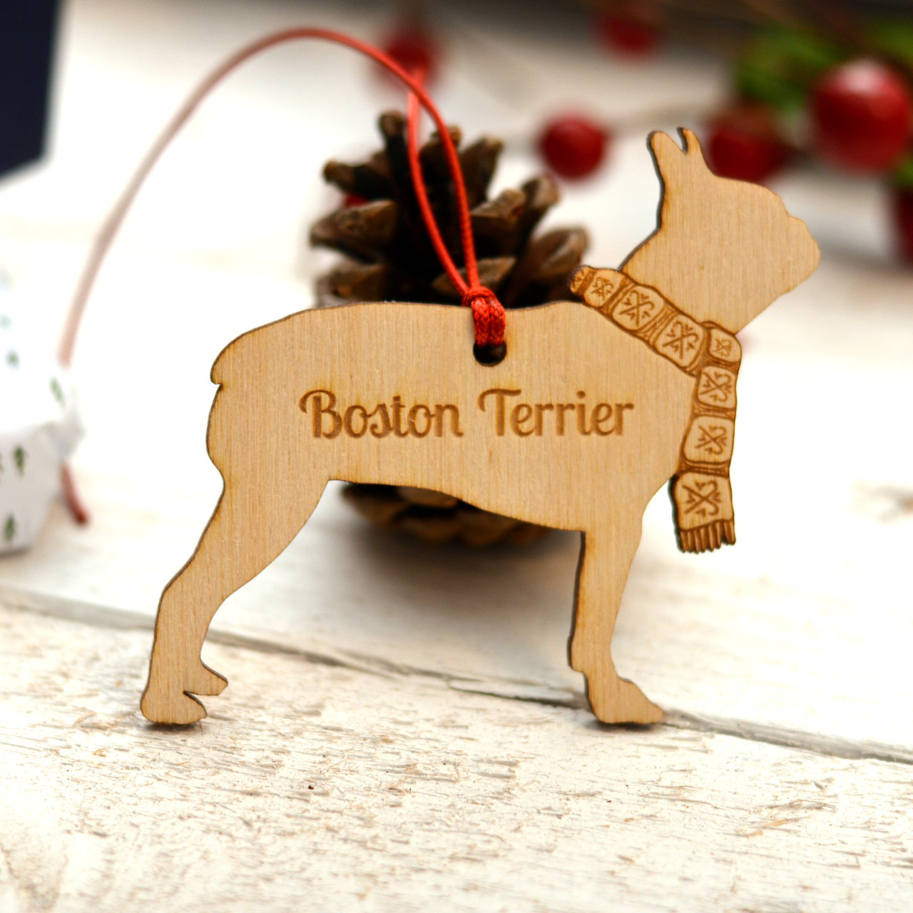 Personalised Boston Terrier Decoration