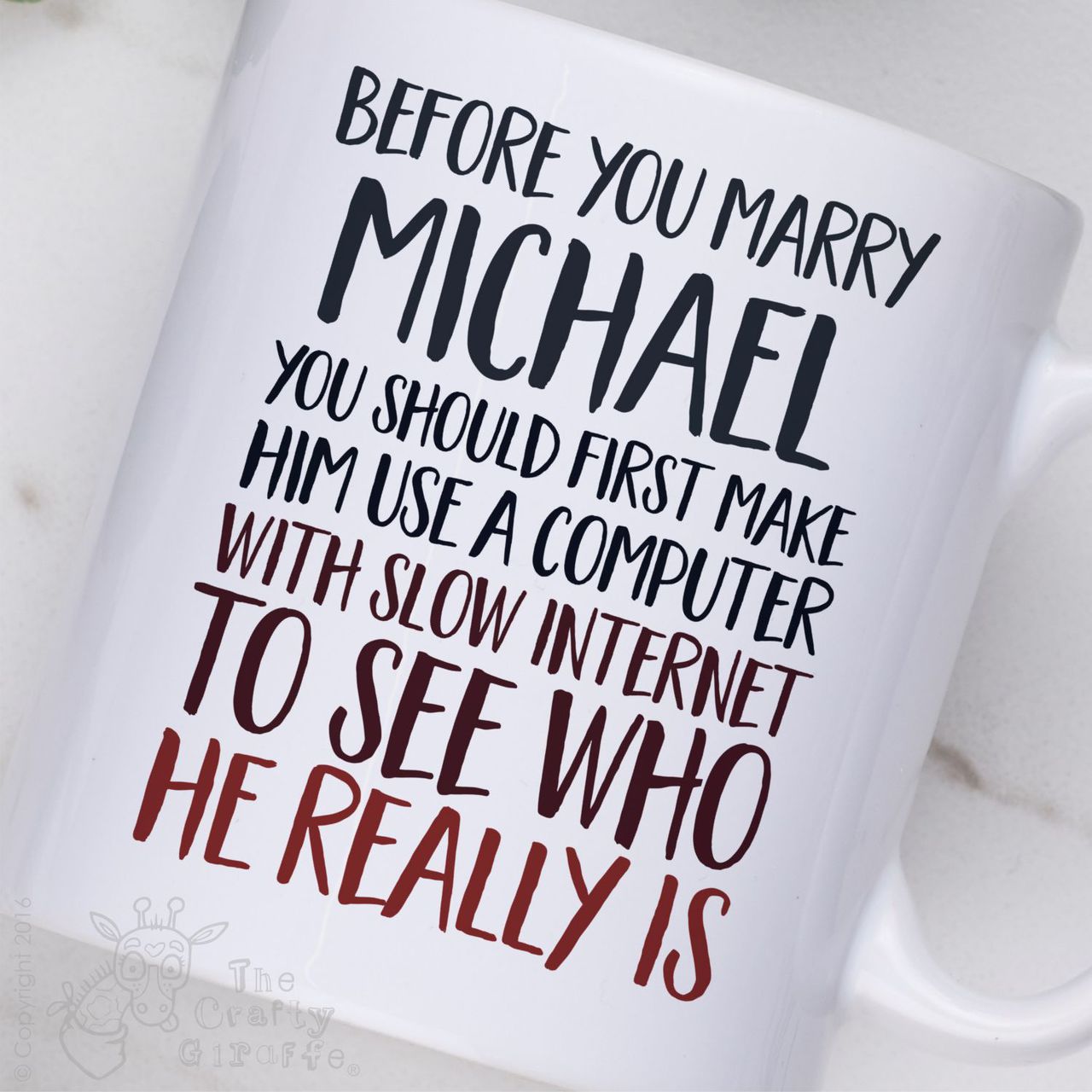 Personalised – Before you marry a person Mug – Male