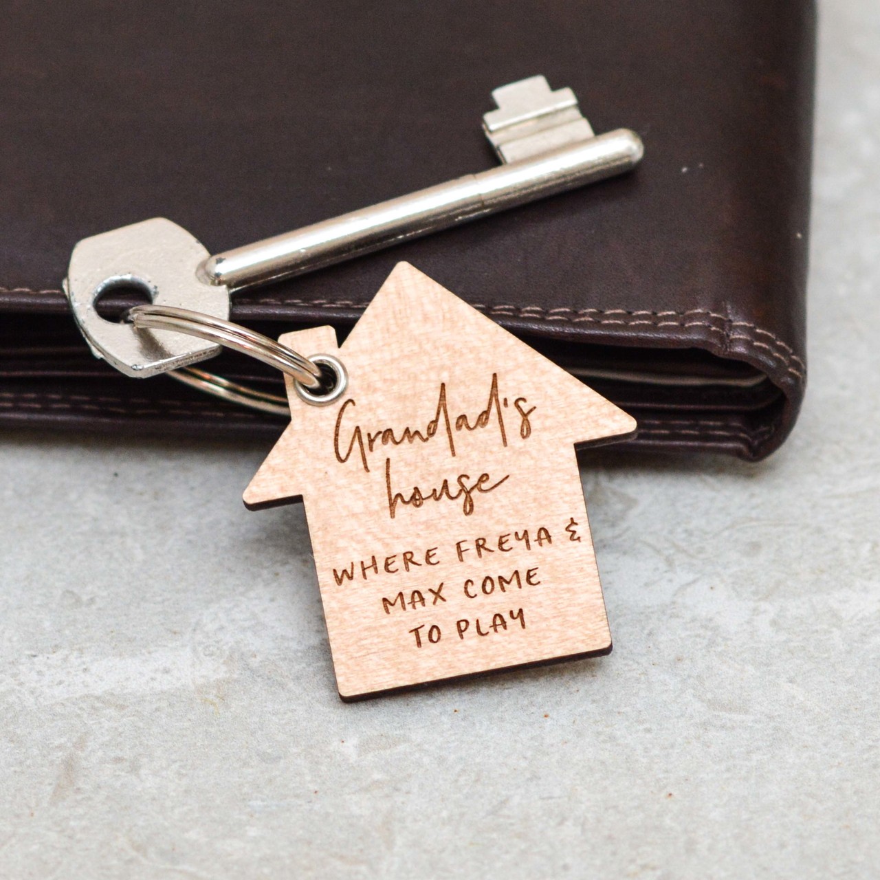Personalised House Fathers Day Keyring