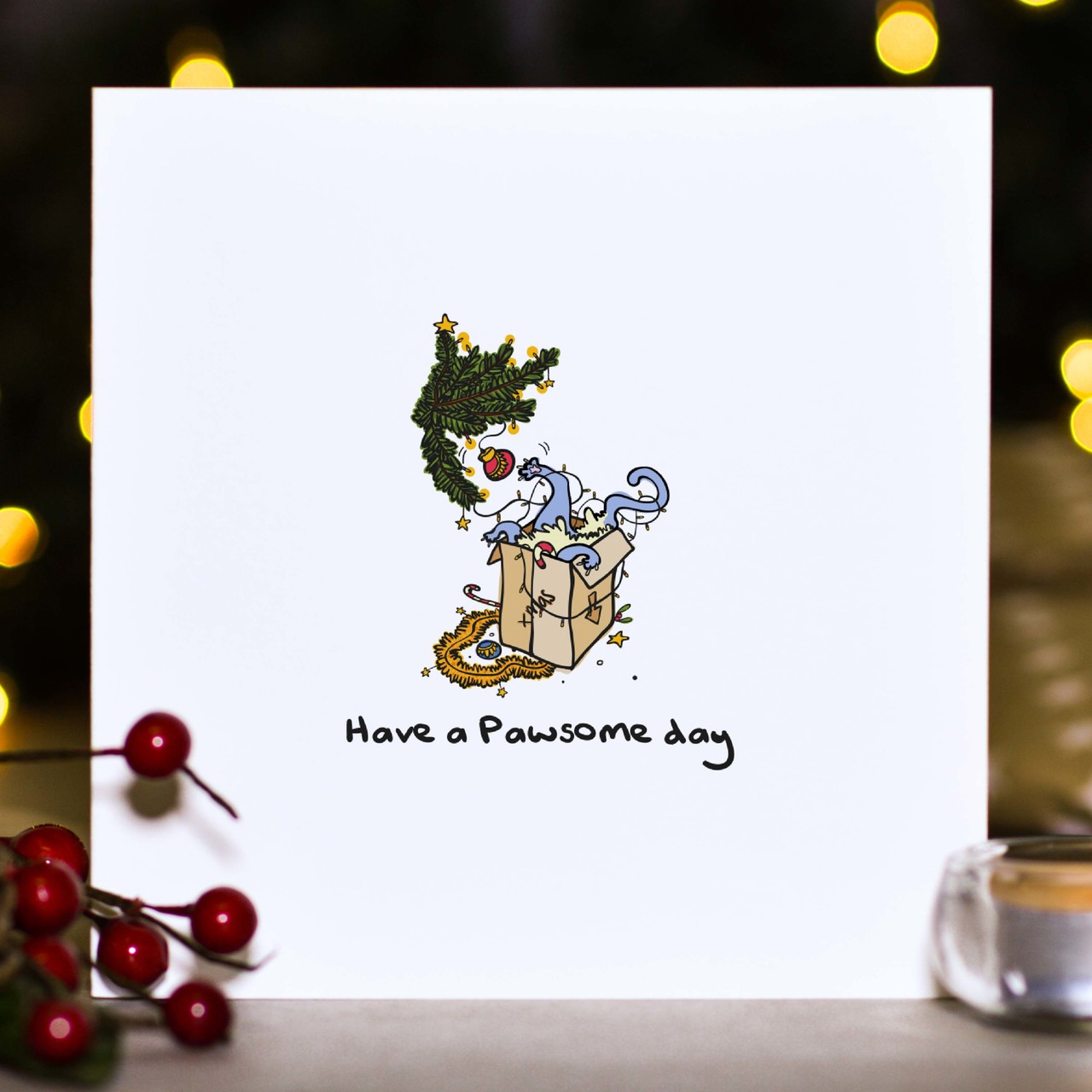 Have a pawsome day Christmas Card